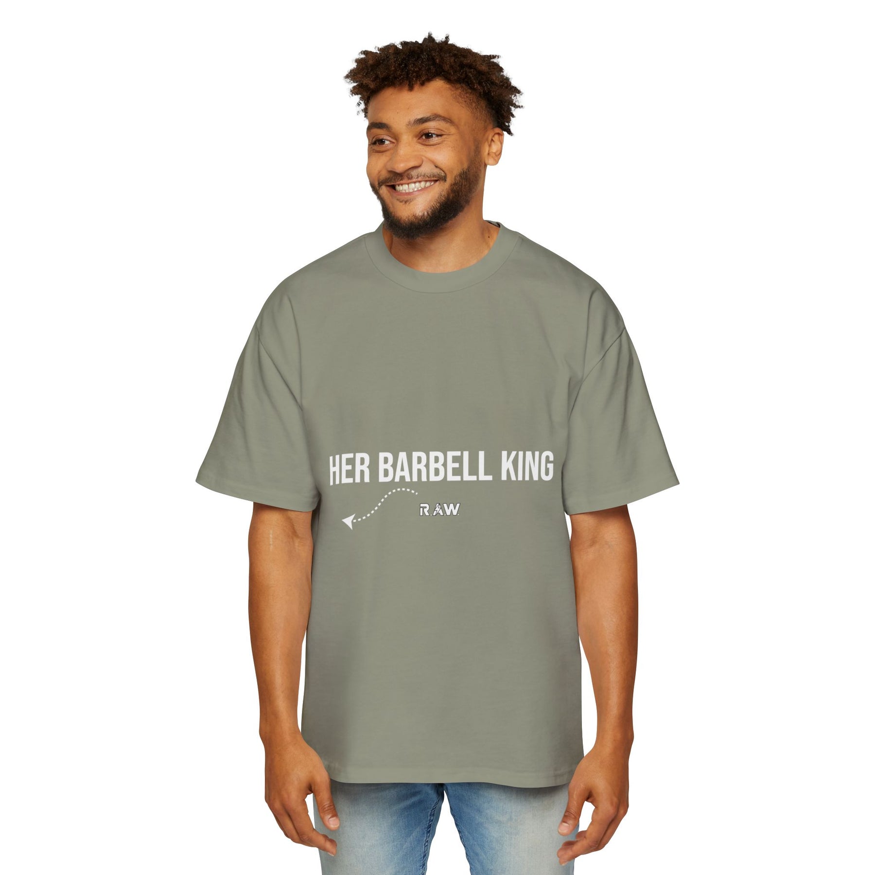 "Her Barbell King" Oversized Tee (Men’s)