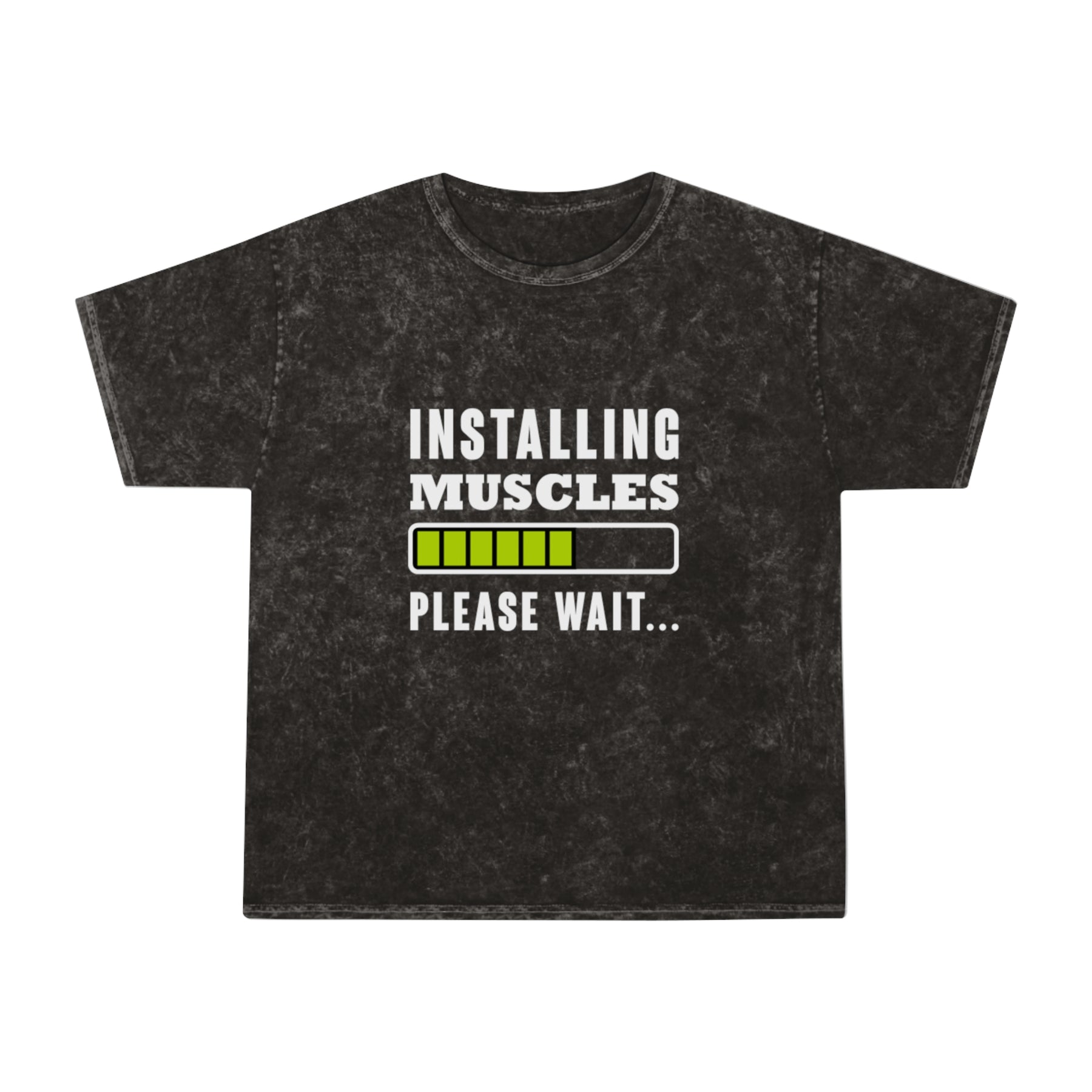 Installing Muscles Washed Gym Shirt