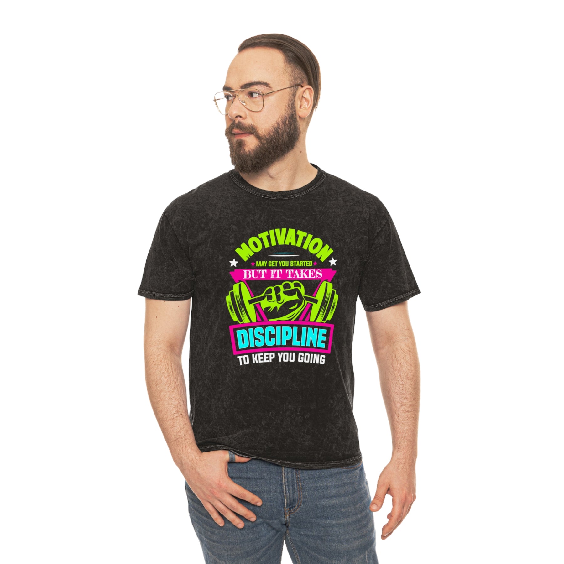 Motivation & Discipline Washed Gym Shirt