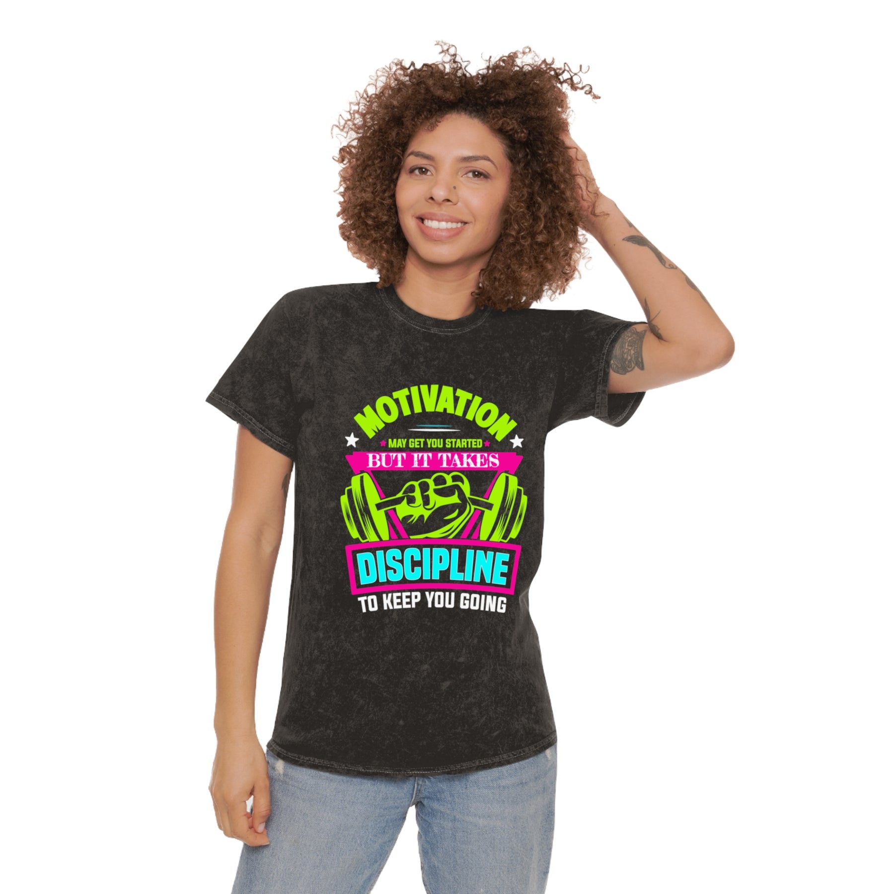 Motivation & Discipline Washed Gym Shirt