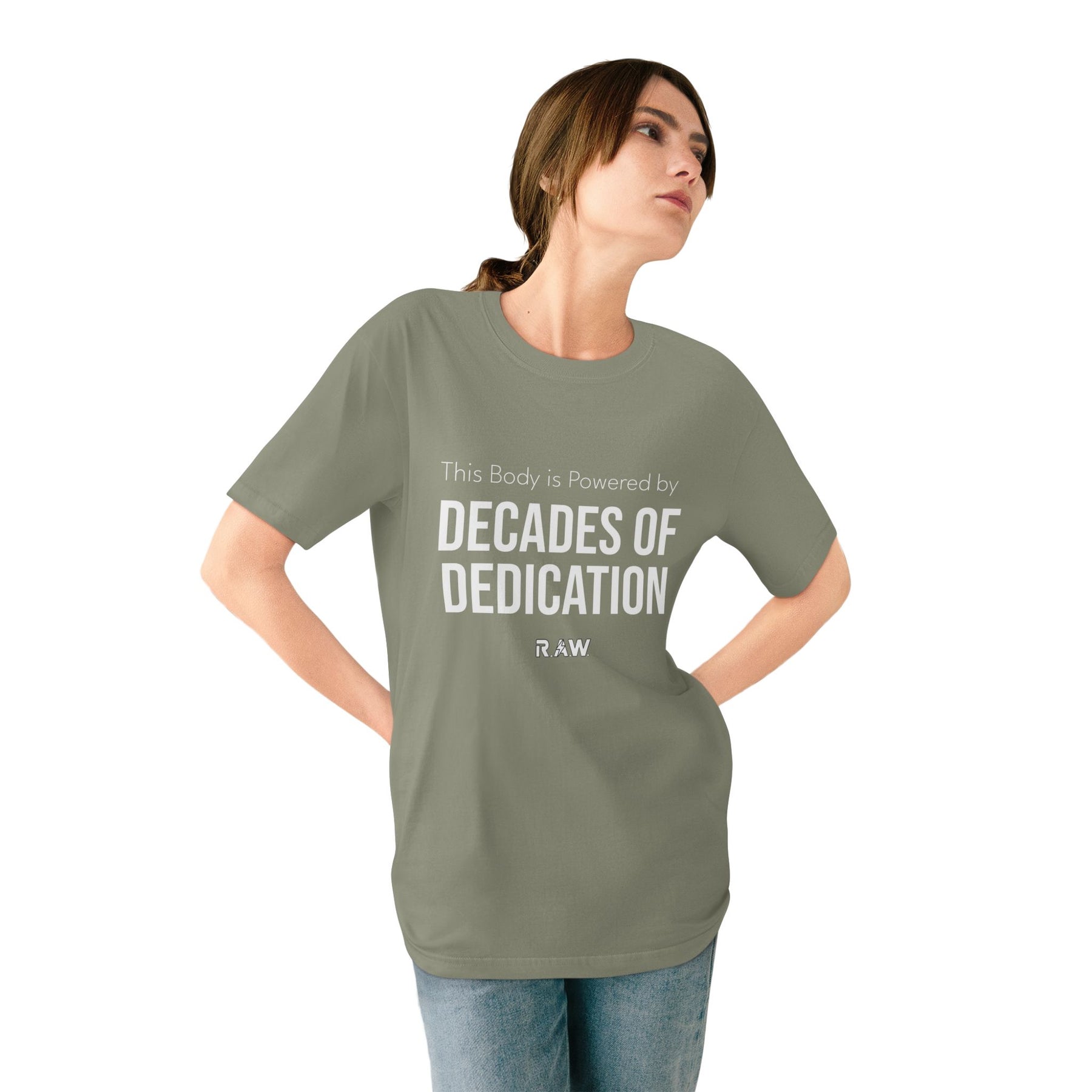 This Body Is Powered by Decades of Dedication Tee