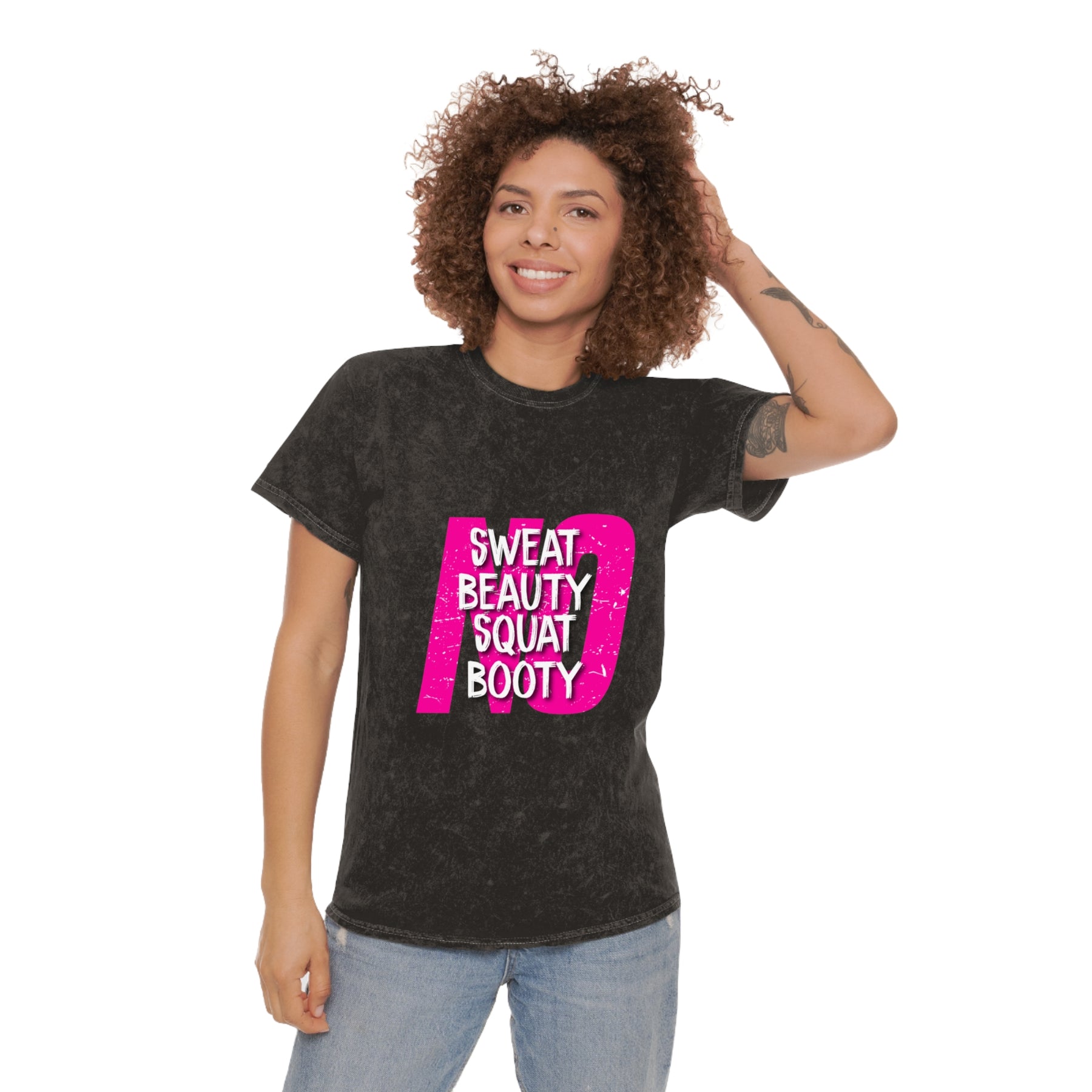 Sweat Beauty Squat Booty Washed Gym Shirt