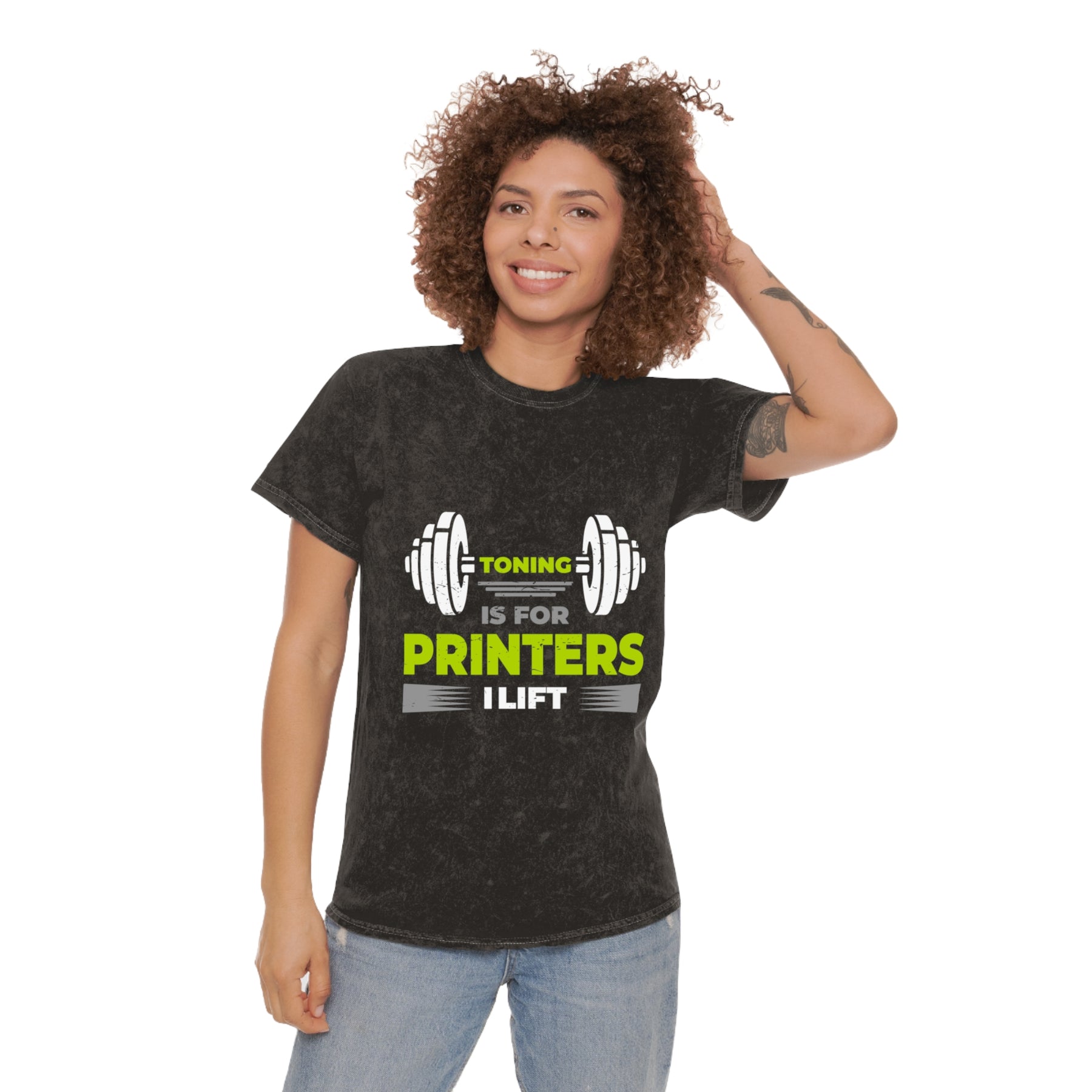 Toning is For Printers I Lift Washed Gym Shirt
