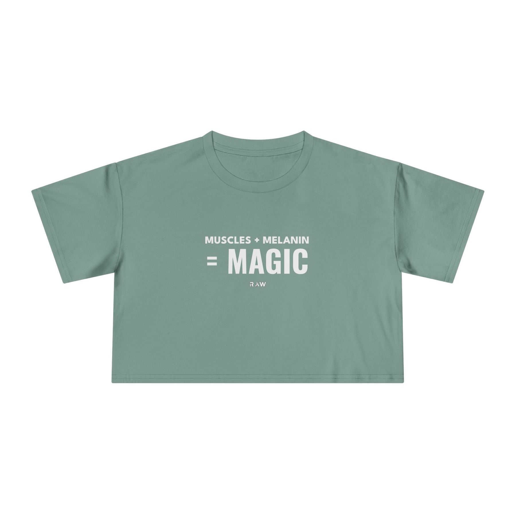 Crop Tee - Muscles + Melanin = Magic