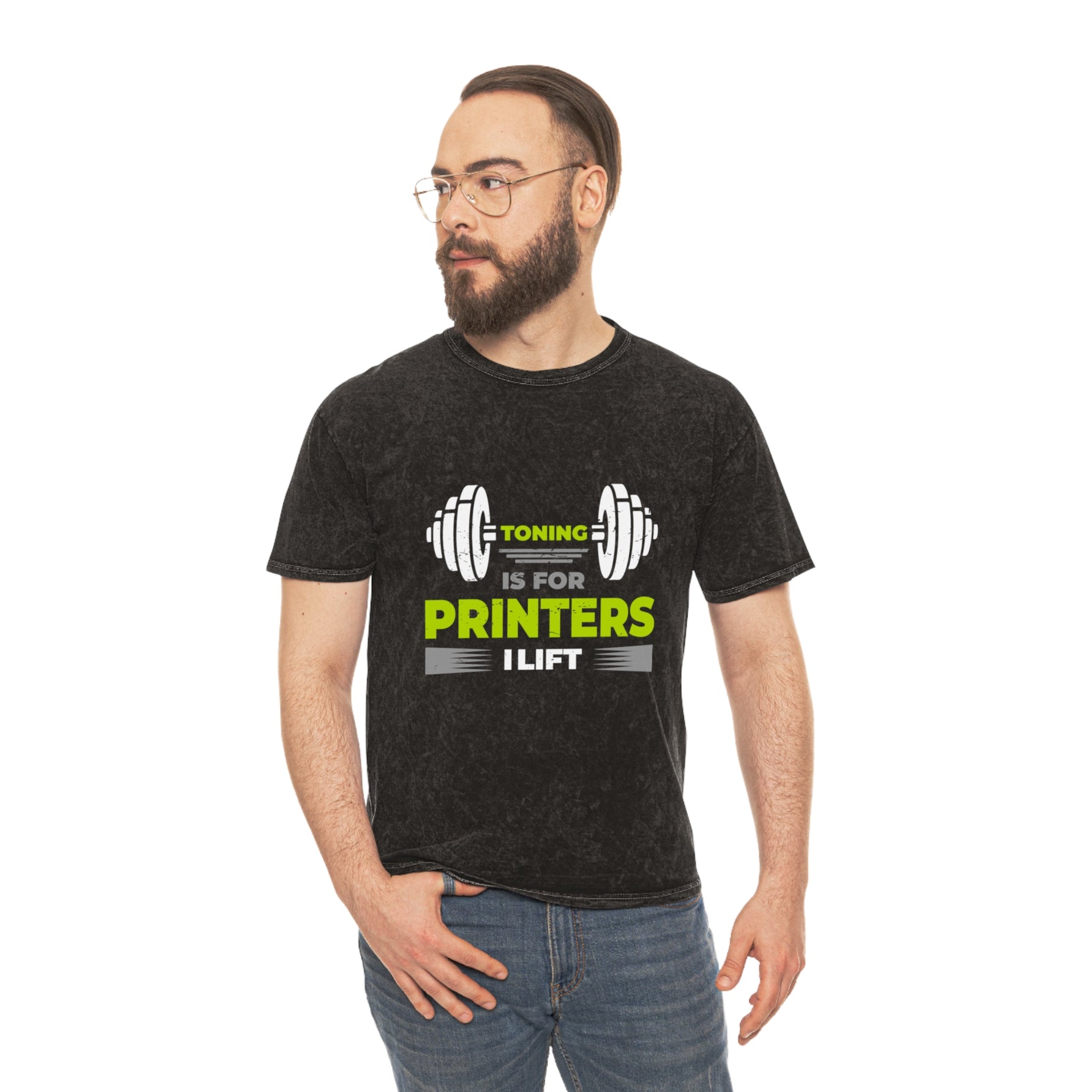 Toning is For Printers I Lift Washed Gym Shirt