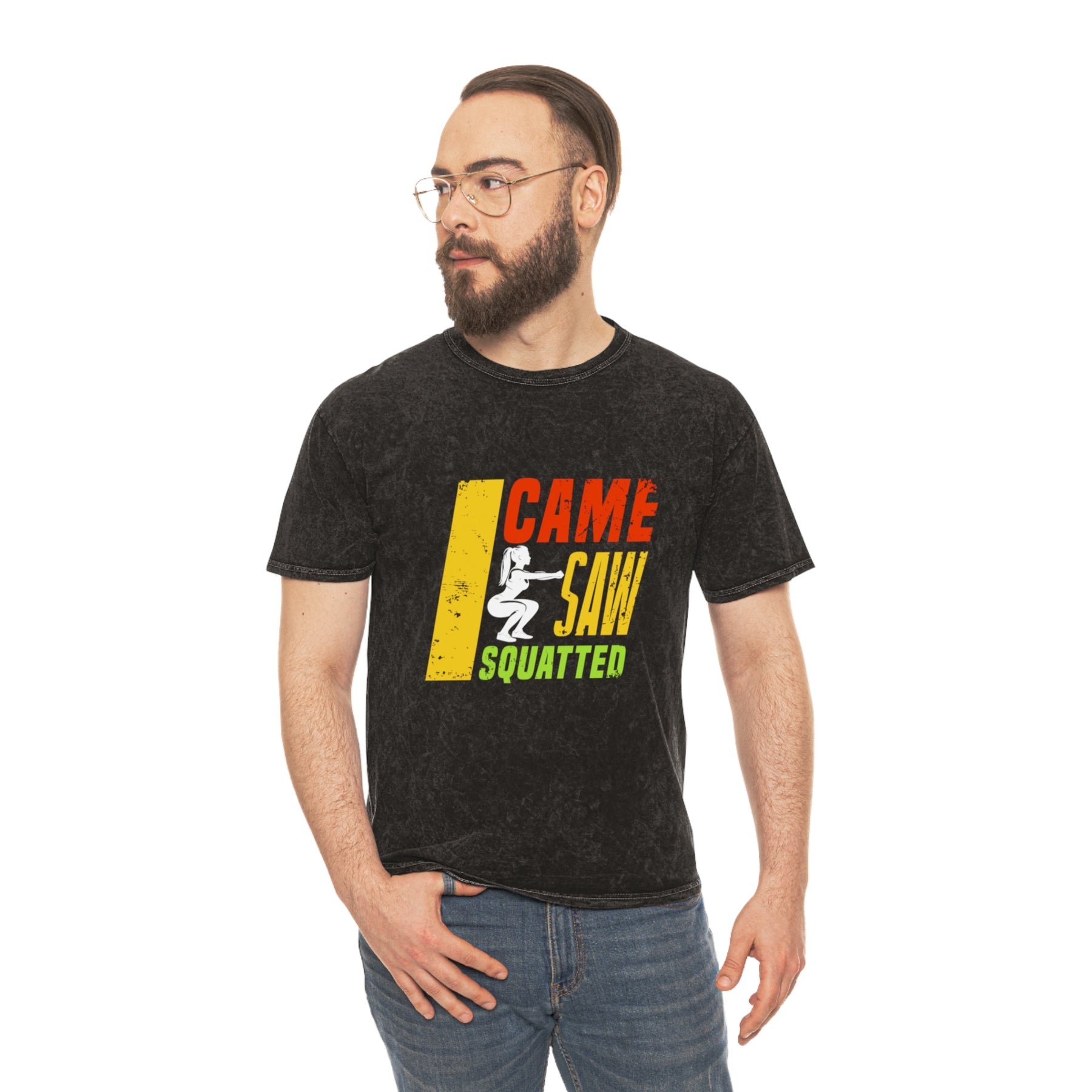 I Came Saw Squatted Washed Gym Shirt