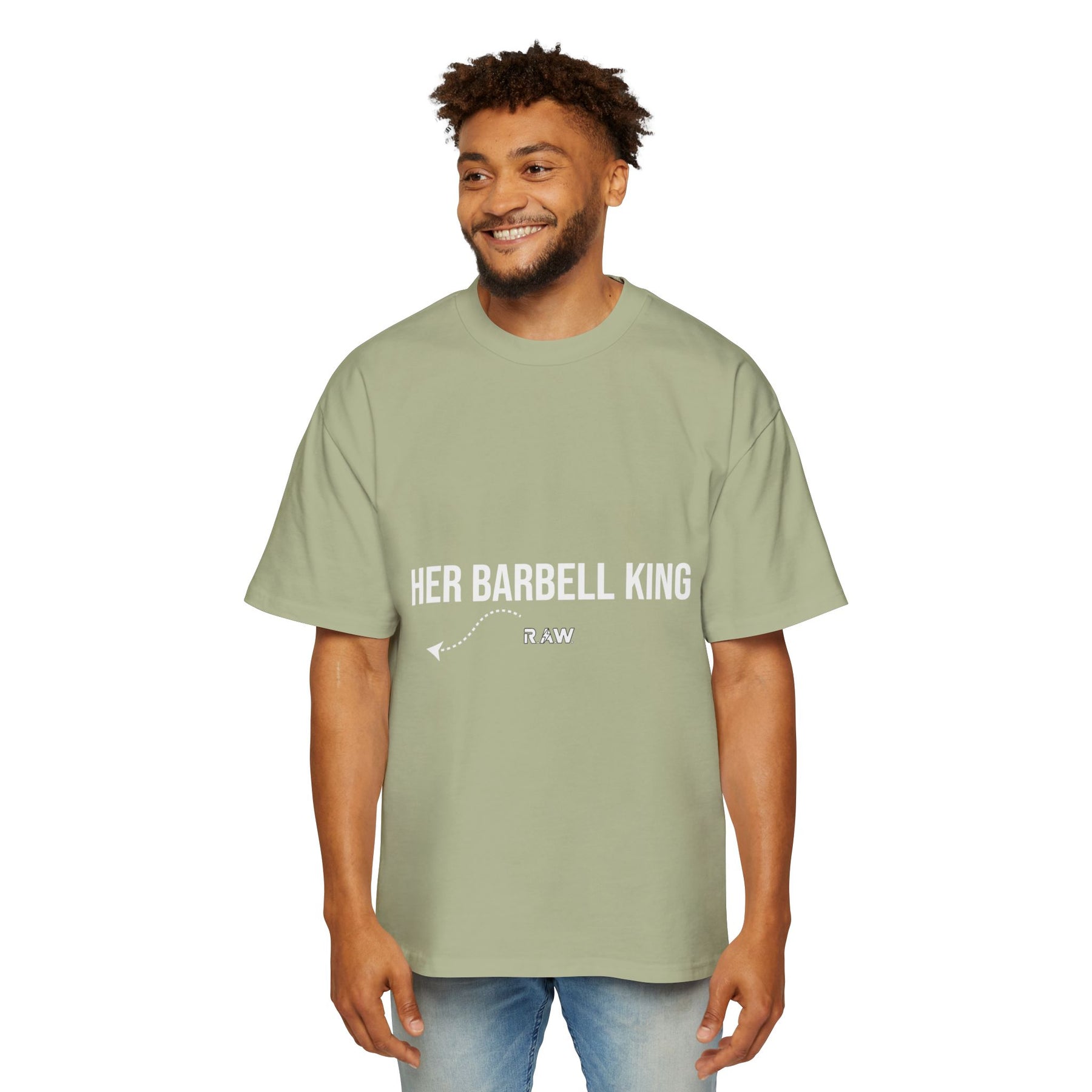 "Her Barbell King" Oversized Tee (Men’s)