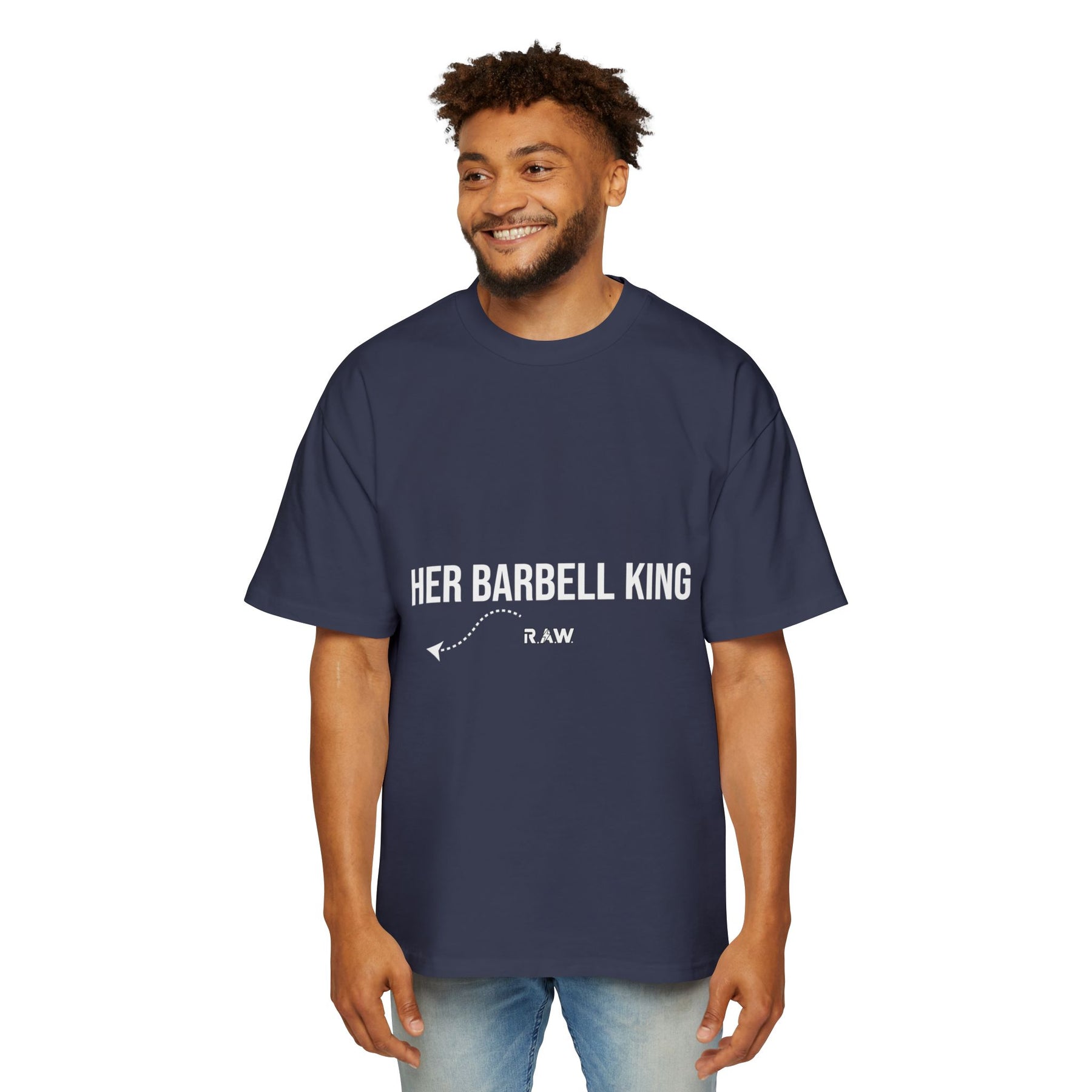 "Her Barbell King" Oversized Tee (Men’s)