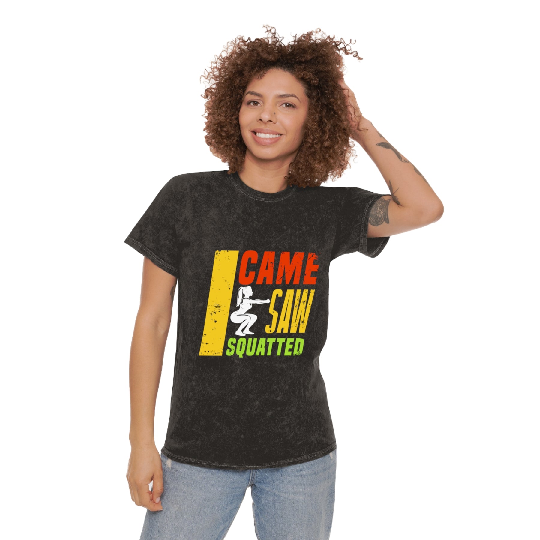 I Came Saw Squatted Washed Gym Shirt
