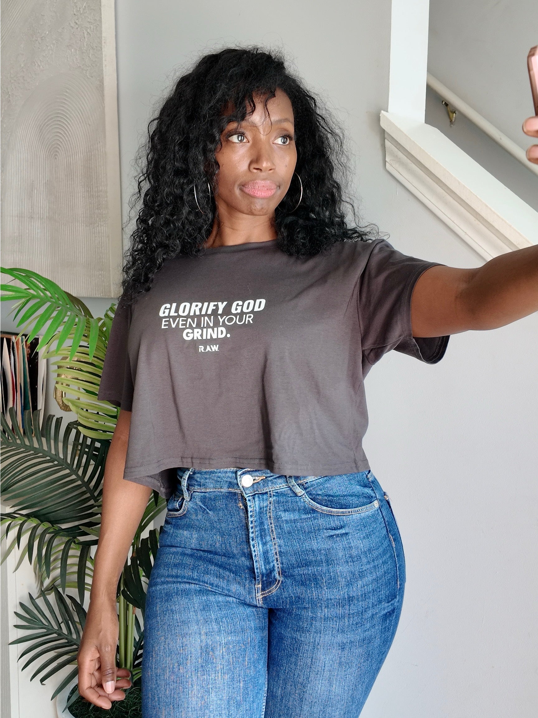 Glorify God, Grind - Crop Tee