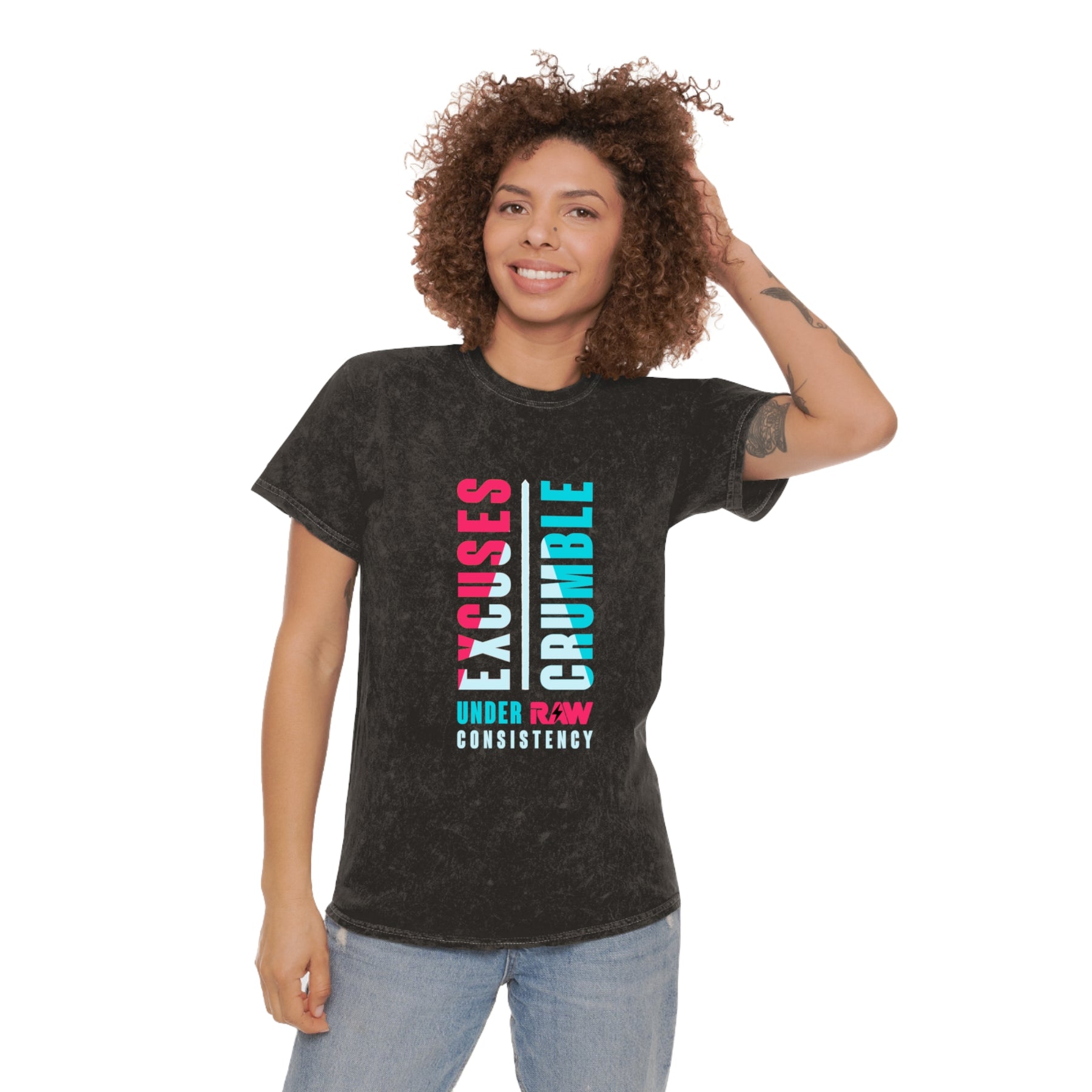 Excuses Crumble Under Consistency Washed Gym Shirt