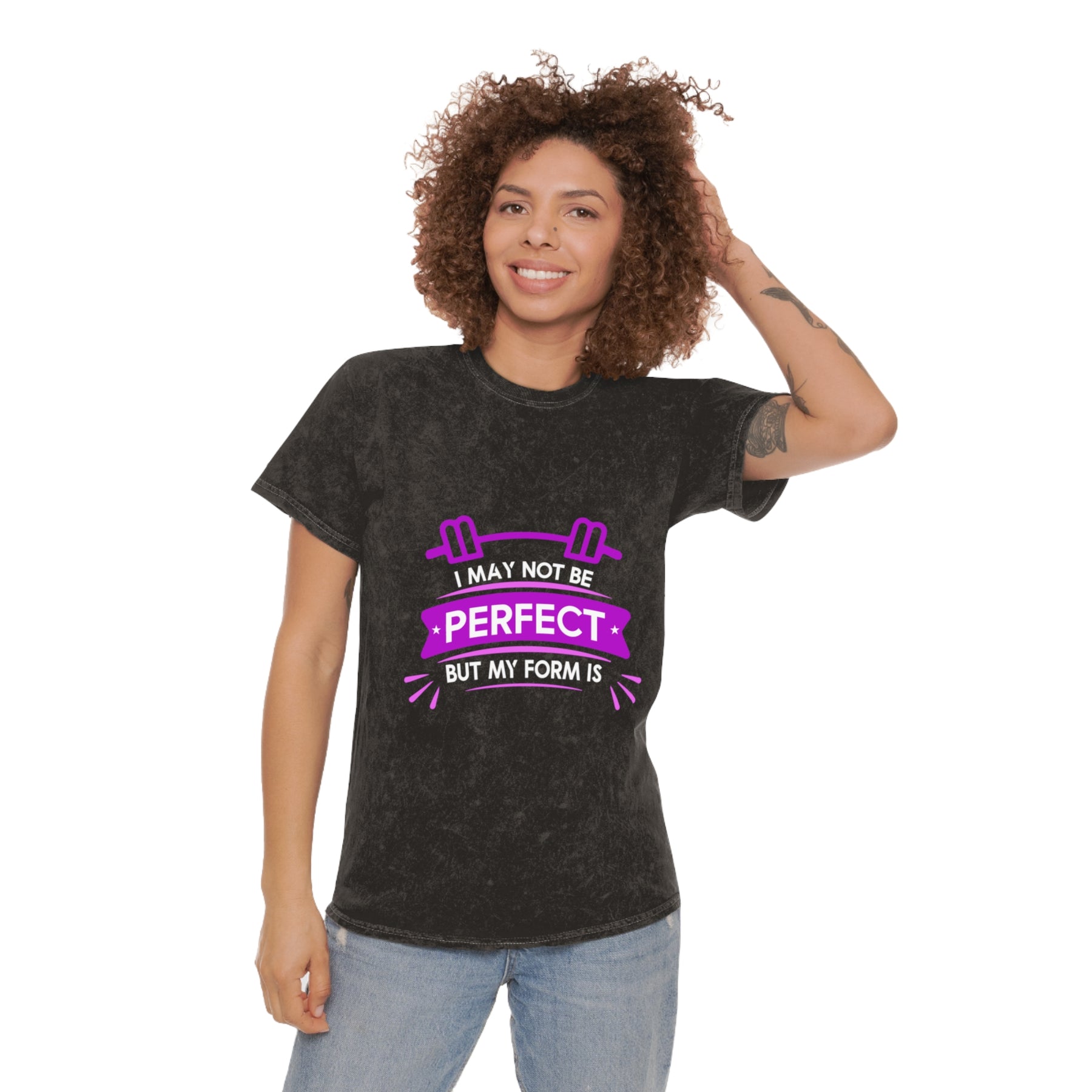 I May Not Be Perfect But My Form Washed Gym Shirt