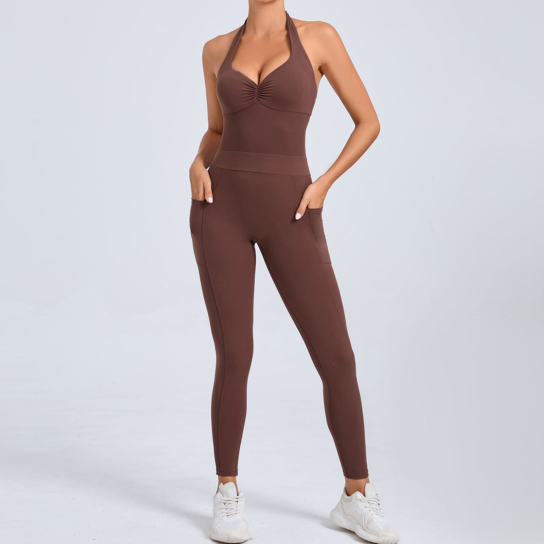 FlexFit Halter Pocket Jumpsuit