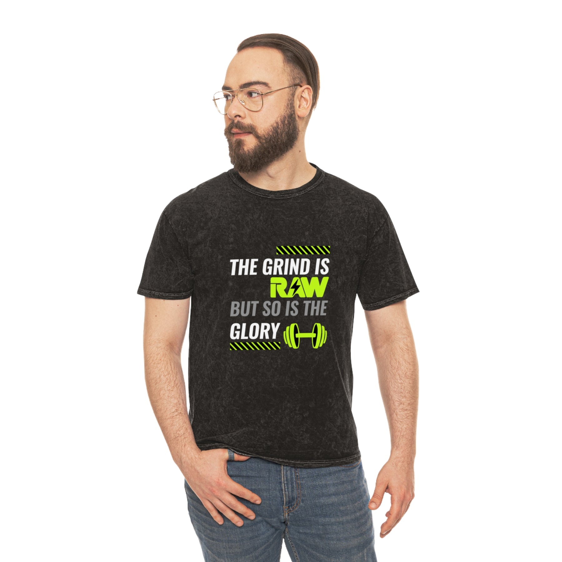 Grind Is RAW So The Glory Washed Gym Shirt