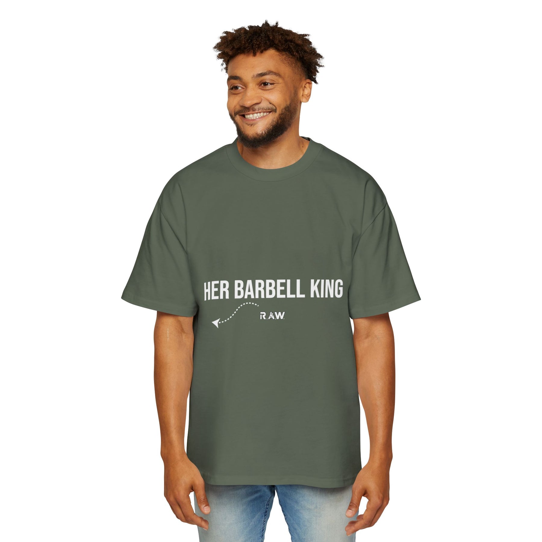 "Her Barbell King" Oversized Tee (Men’s)