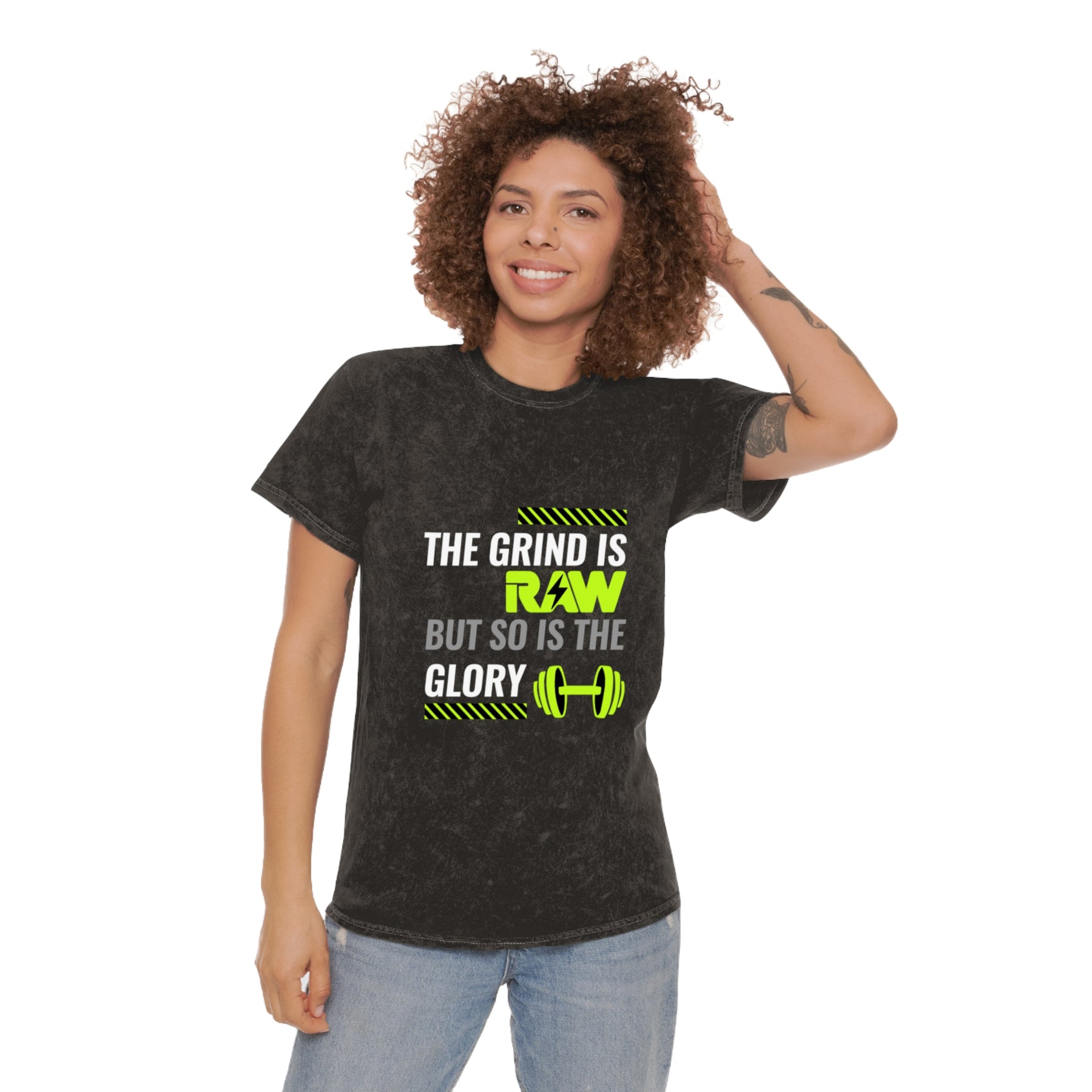 Grind Is RAW So The Glory Washed Gym Shirt