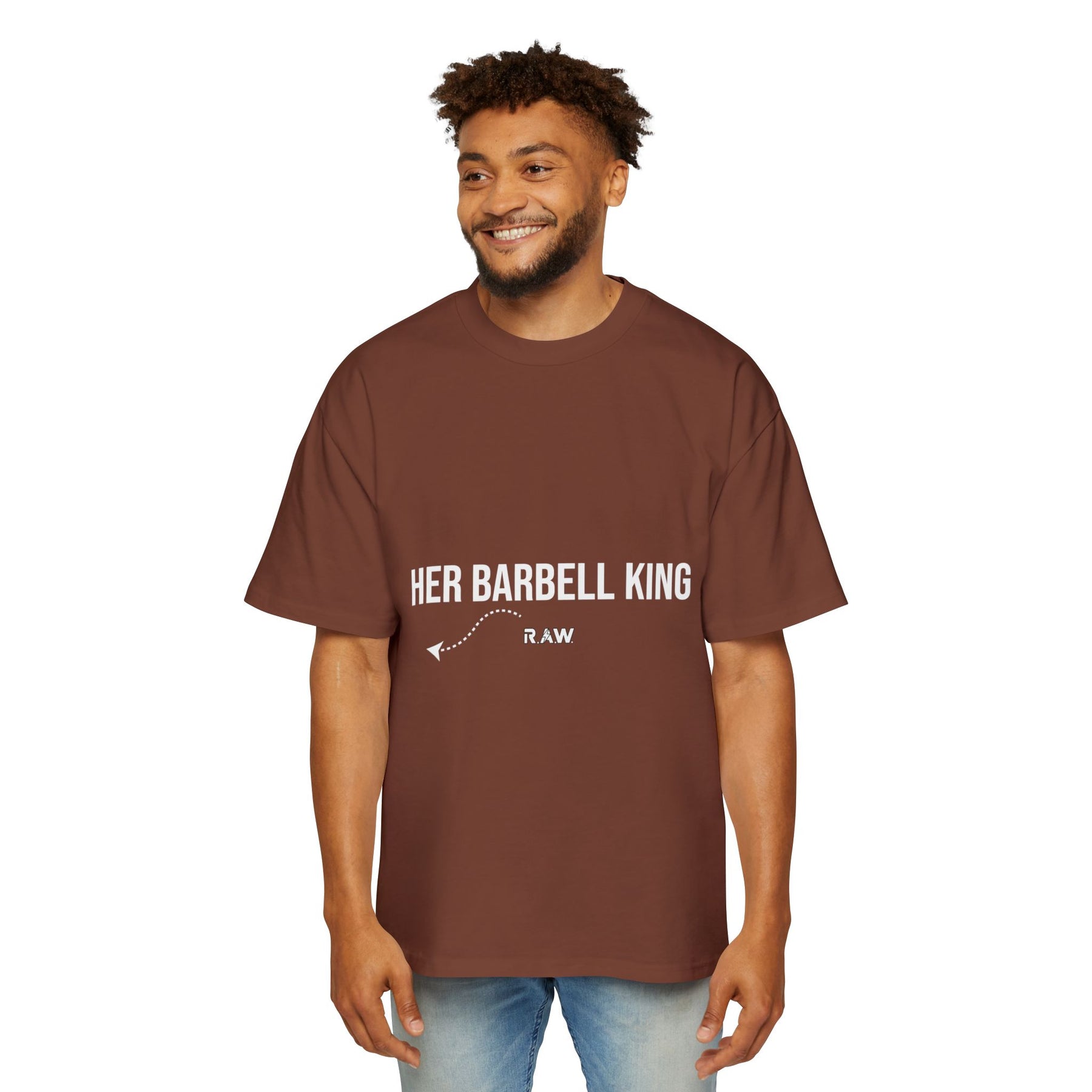 "Her Barbell King" Oversized Tee (Men’s)