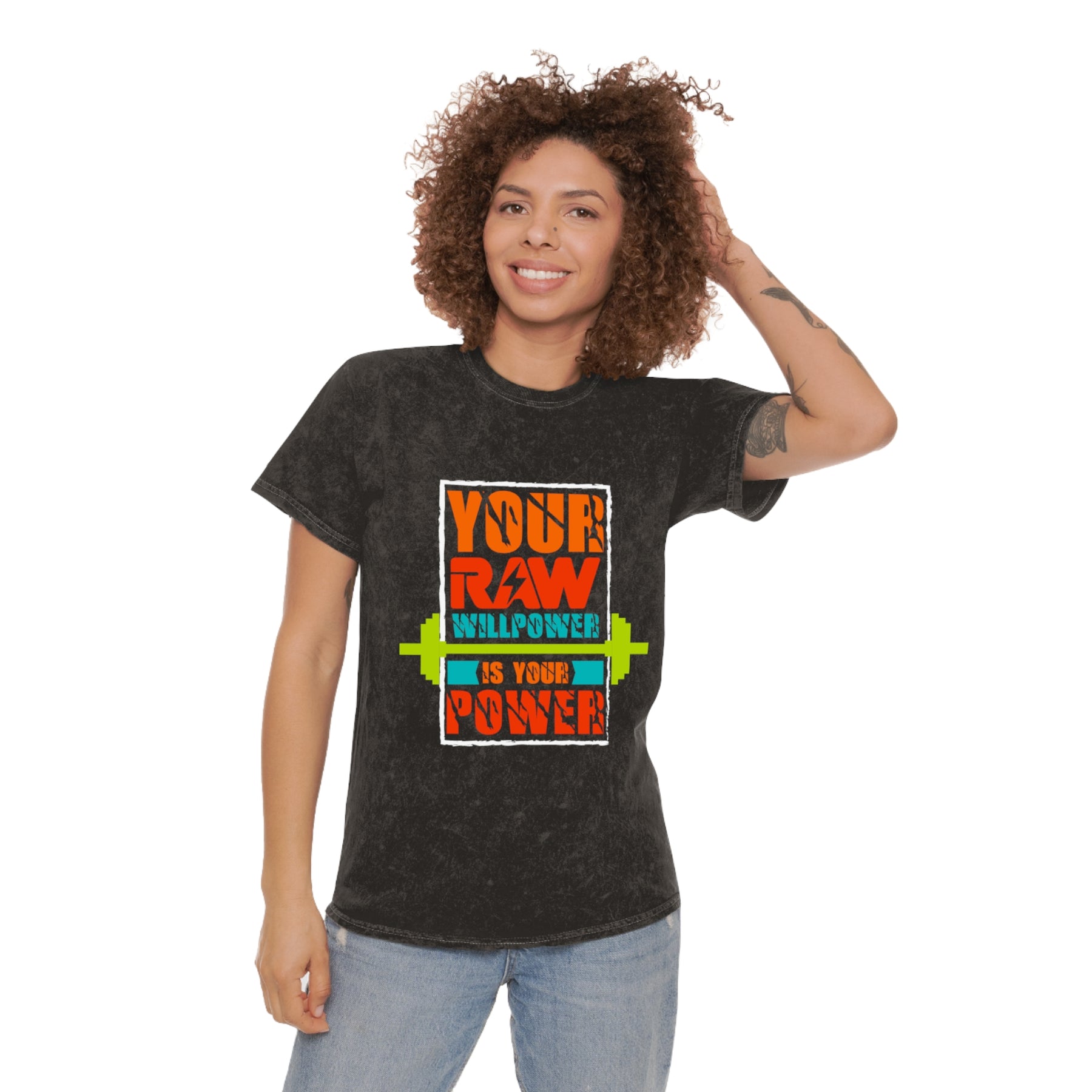 Your Will Power Is Your Power Washed Gym Shirt