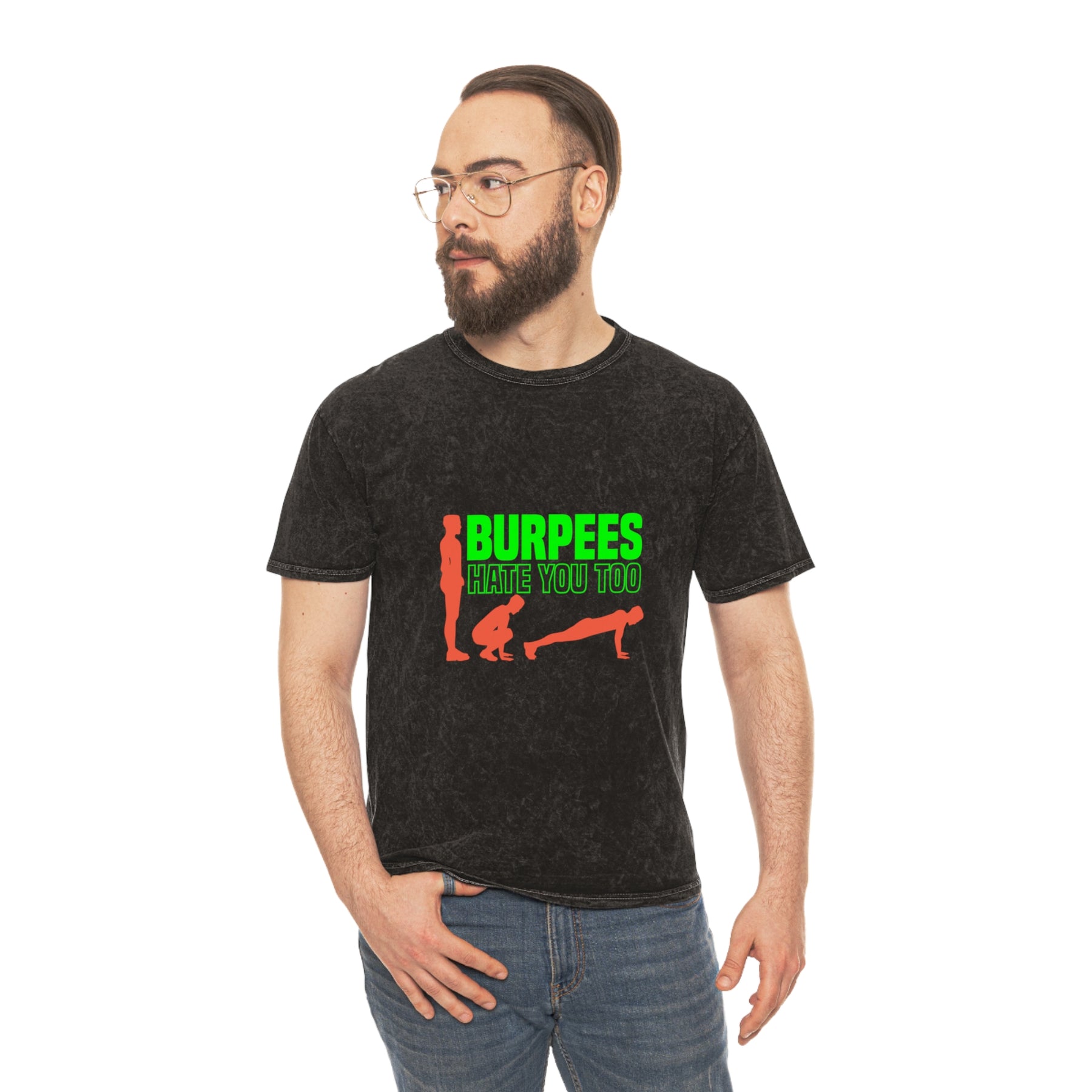 Burpees Hate You Too Washed Gym Shirt