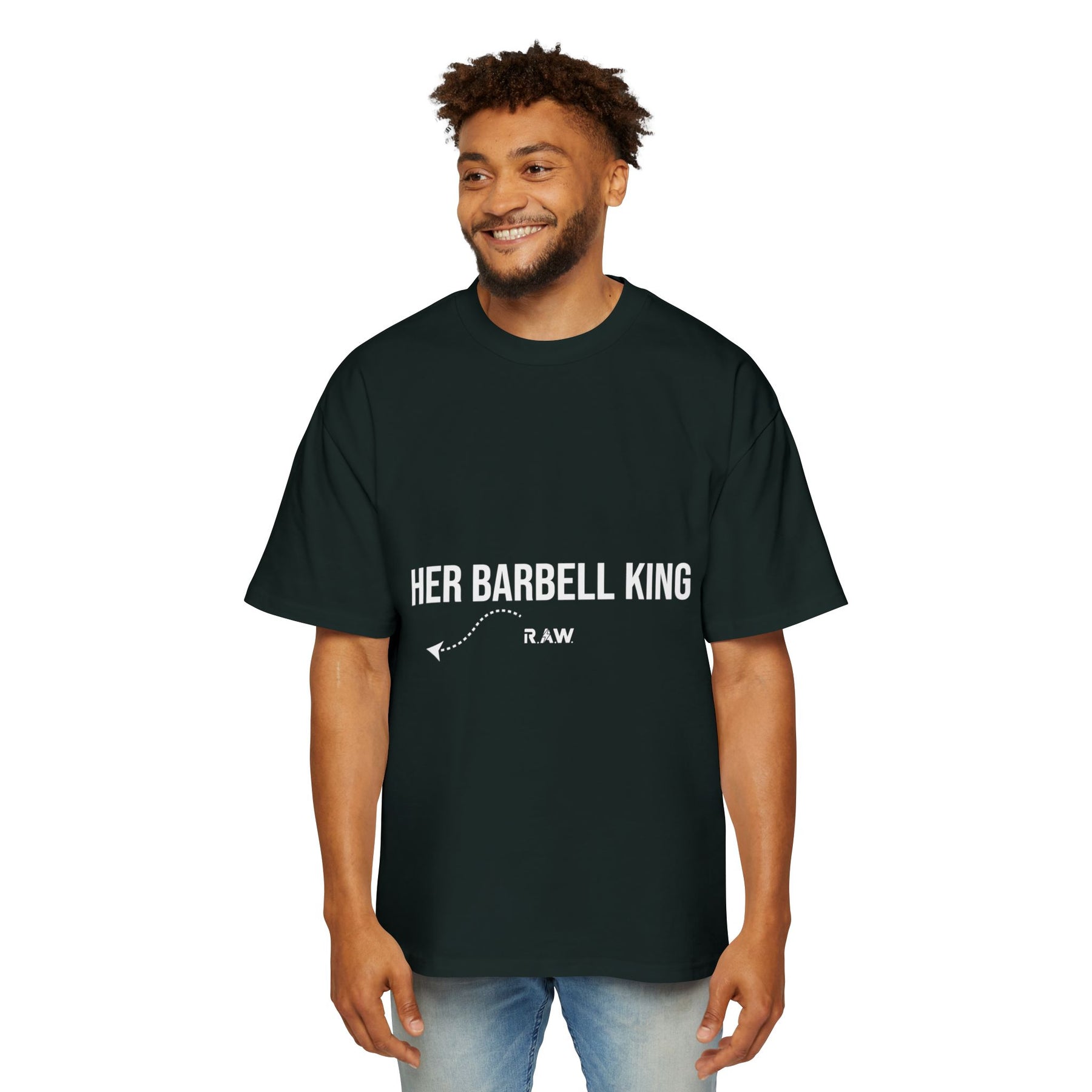 "Her Barbell King" Oversized Tee (Men’s)