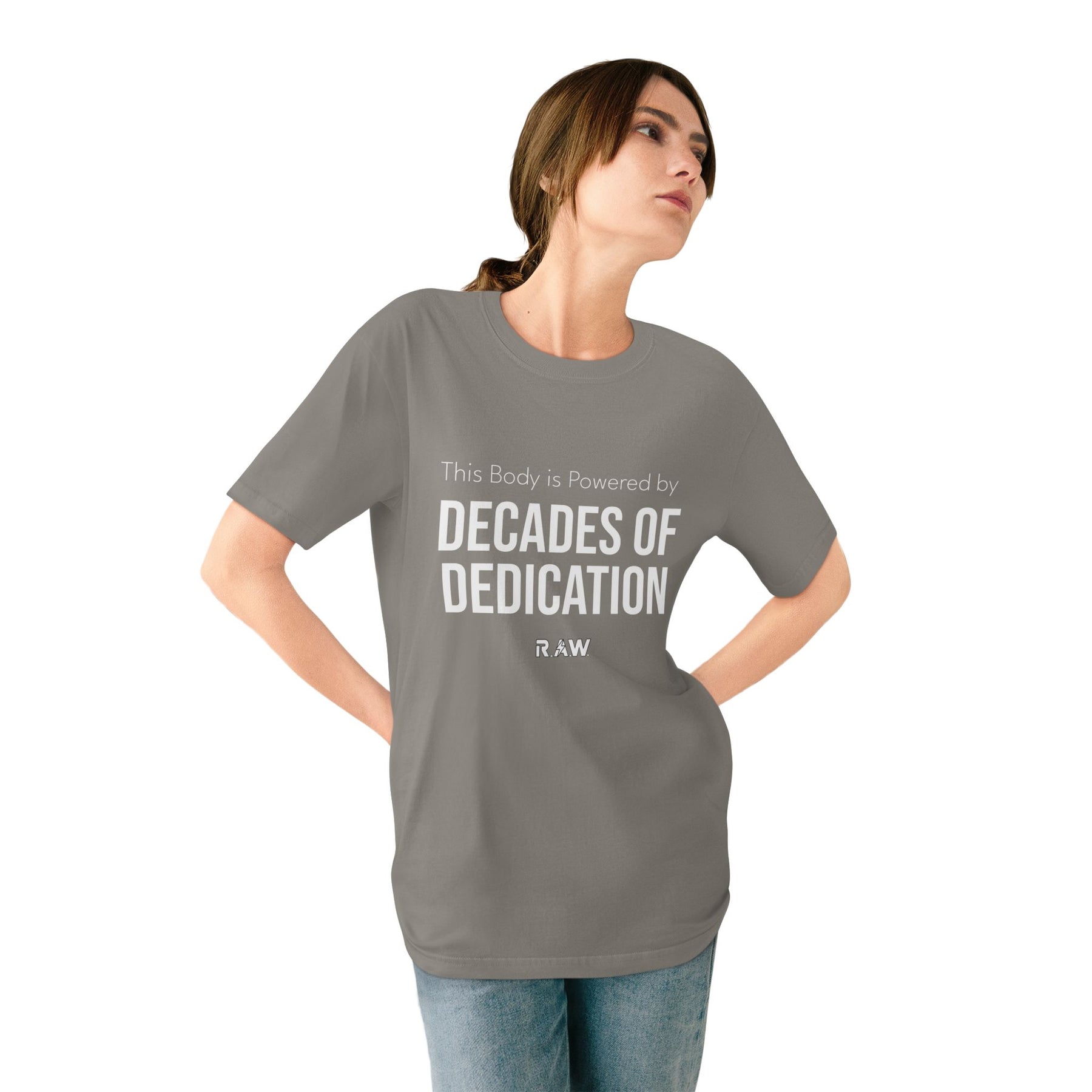 This Body Is Powered by Decades of Dedication Tee