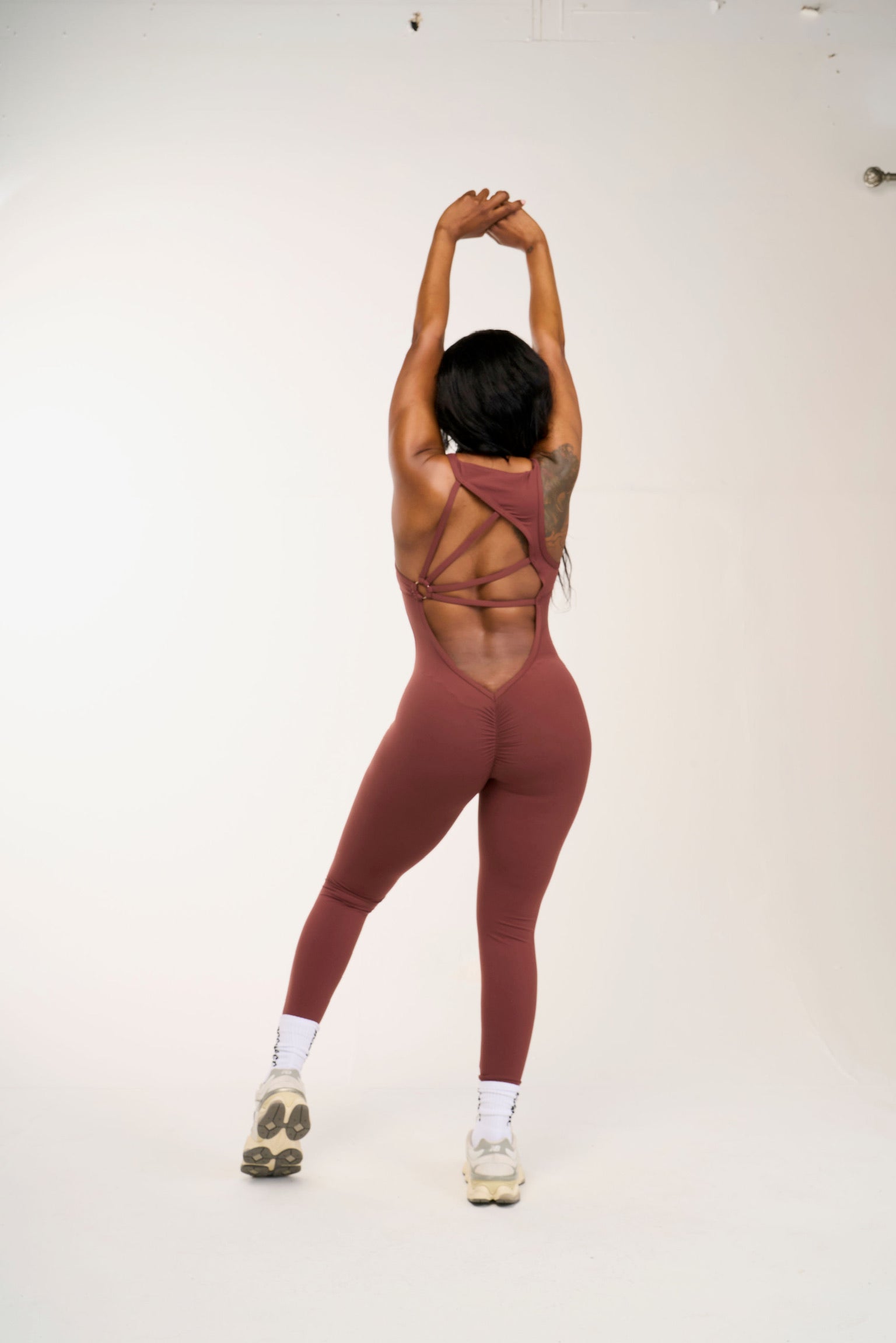 LuxeSculpt V-Back Jumpsuit