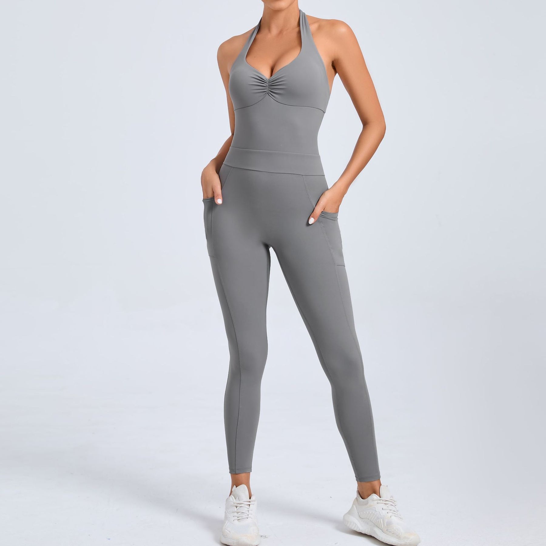 FlexFit Halter Pocket Jumpsuit