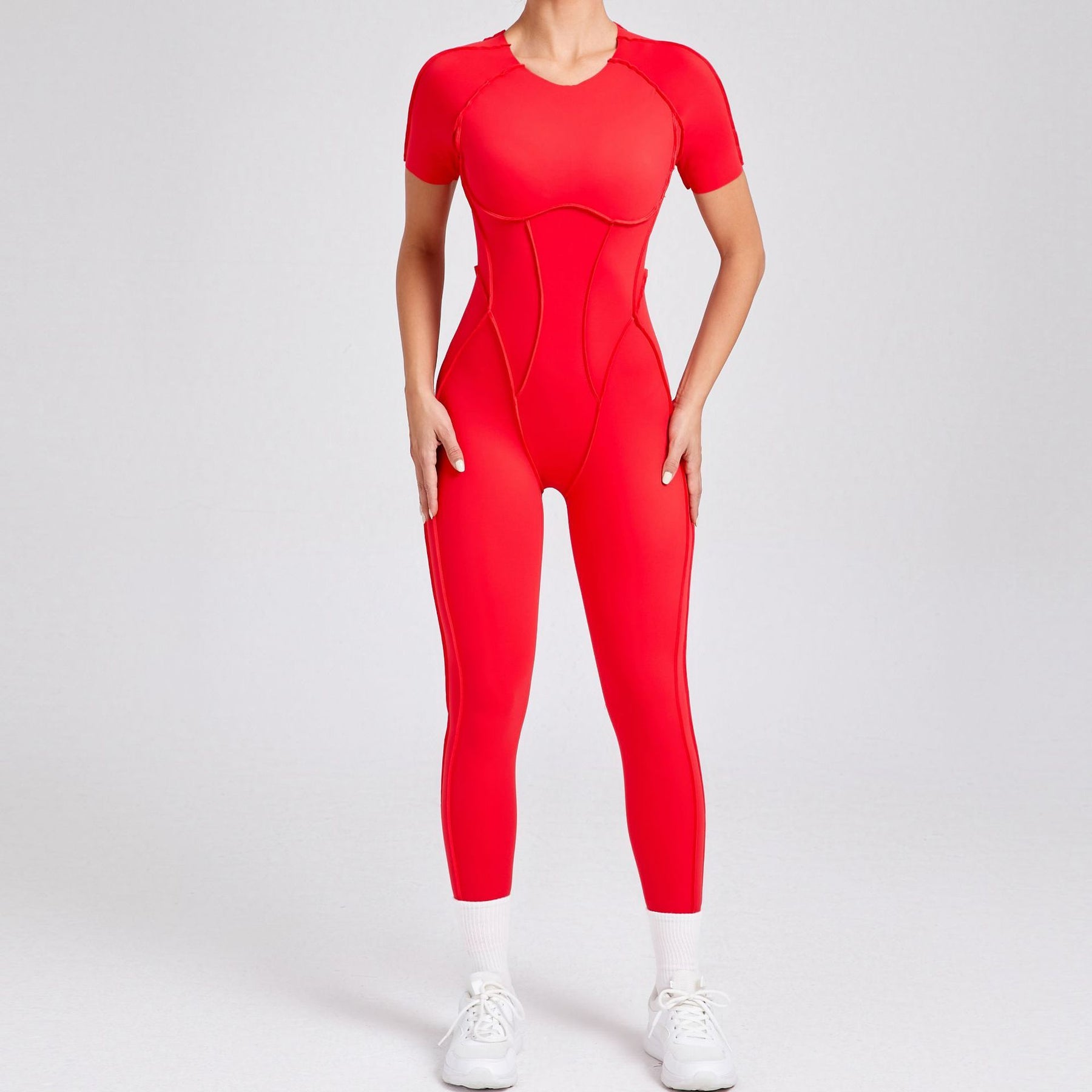 FlexEase Full-Length Jumpsuit (Short Sleeves & Long Pants)