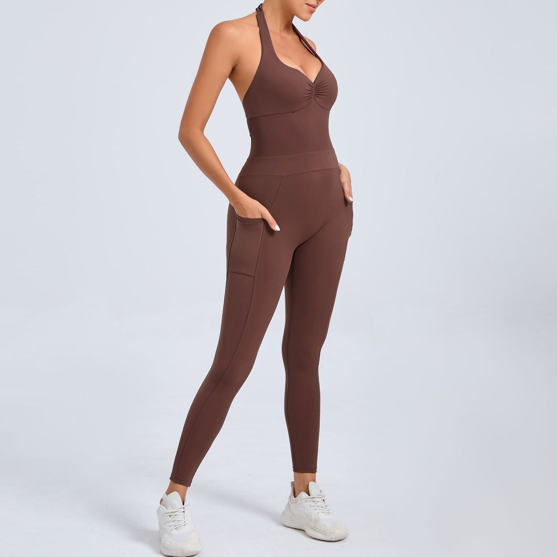 FlexFit Halter Pocket Jumpsuit