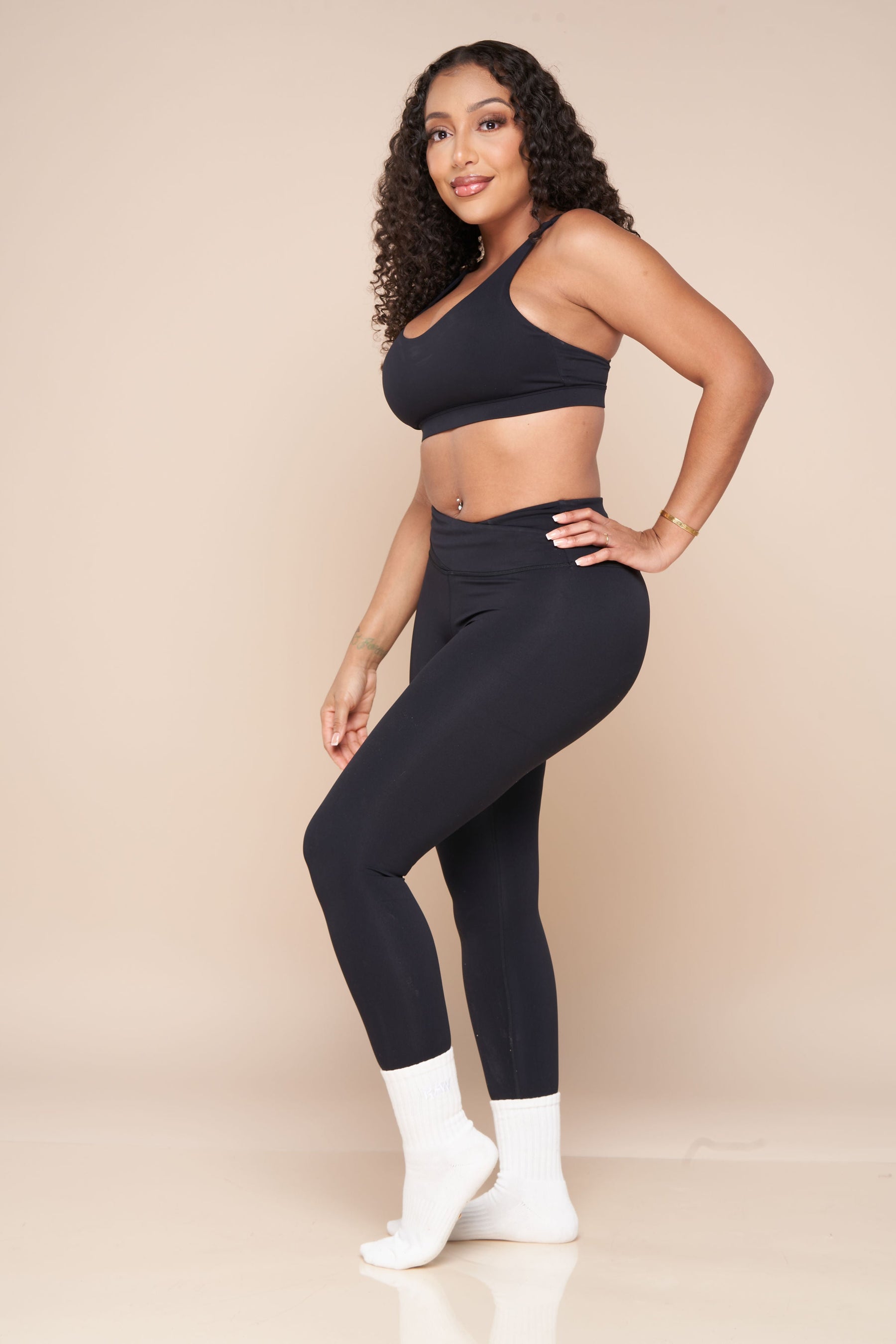 Refocus Me (Black) Sports Bra