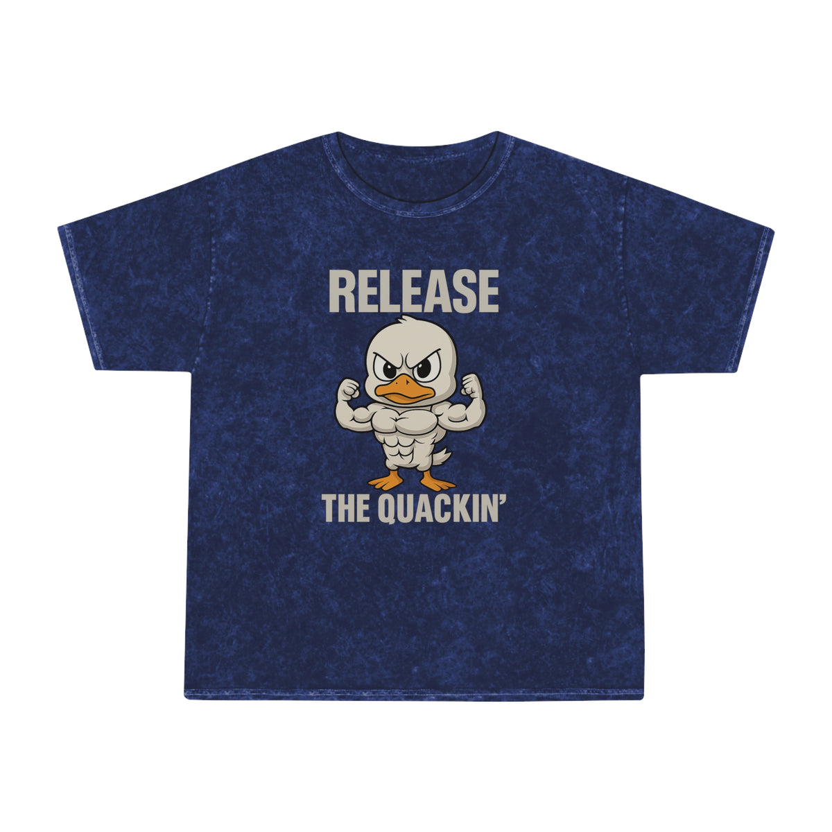 Funny Unisex Mineral Wash T-Shirt - 'Release the Quackin'' Gym Tee