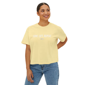 Love. Lift. Repeat – Pigment-Dyed Crop Tee