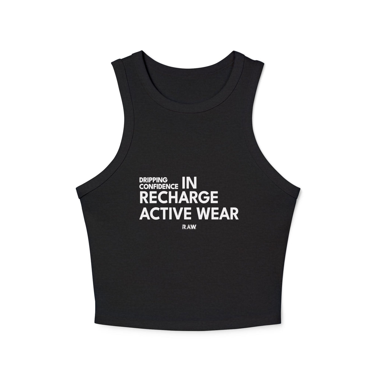 "Dripping In Confidence" Women's Micro Rib Racer Tank Top