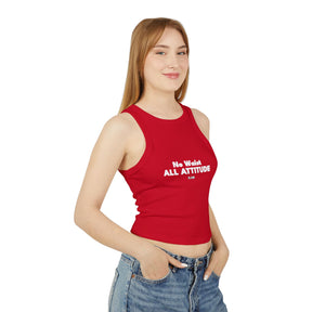 No Waist, All Attitude. Women's Micro Rib Racer Tank Top