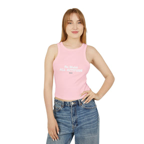 No Waist, All Attitude. Women's Micro Rib Racer Tank Top