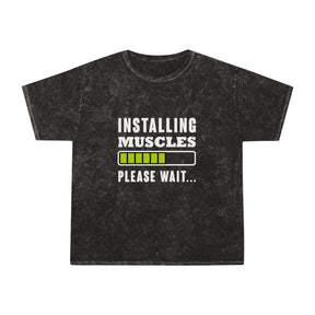 Installing Muscles Washed Gym Shirt