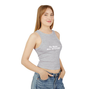 No Waist, All Attitude. Women's Micro Rib Racer Tank Top
