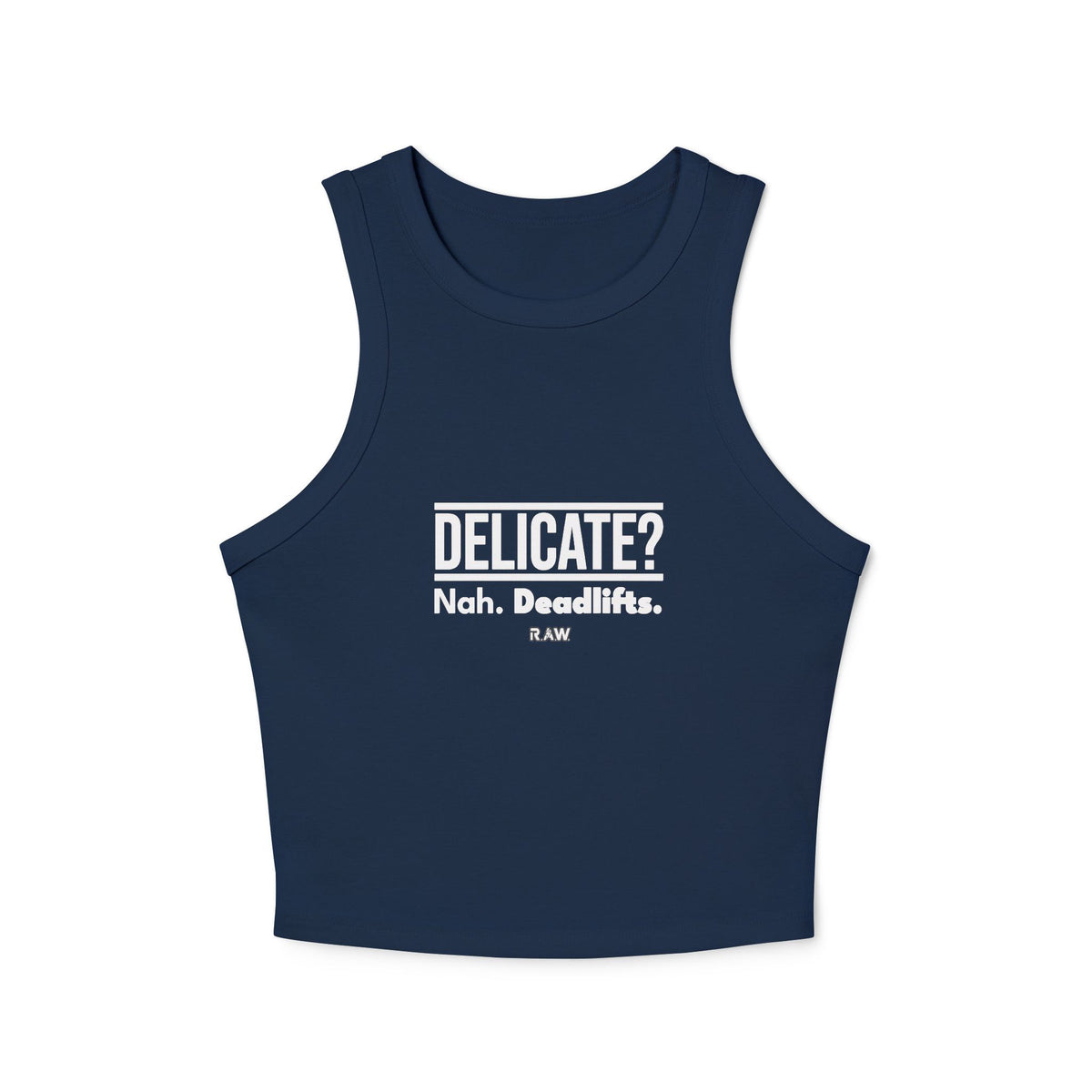 Delicate? Nah, Don't Worry. Women's Micro Rib Racer Tank Top