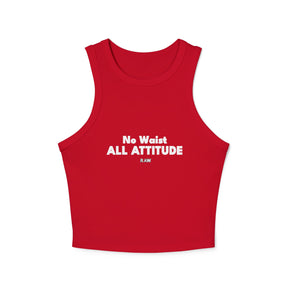 No Waist, All Attitude. Women's Micro Rib Racer Tank Top