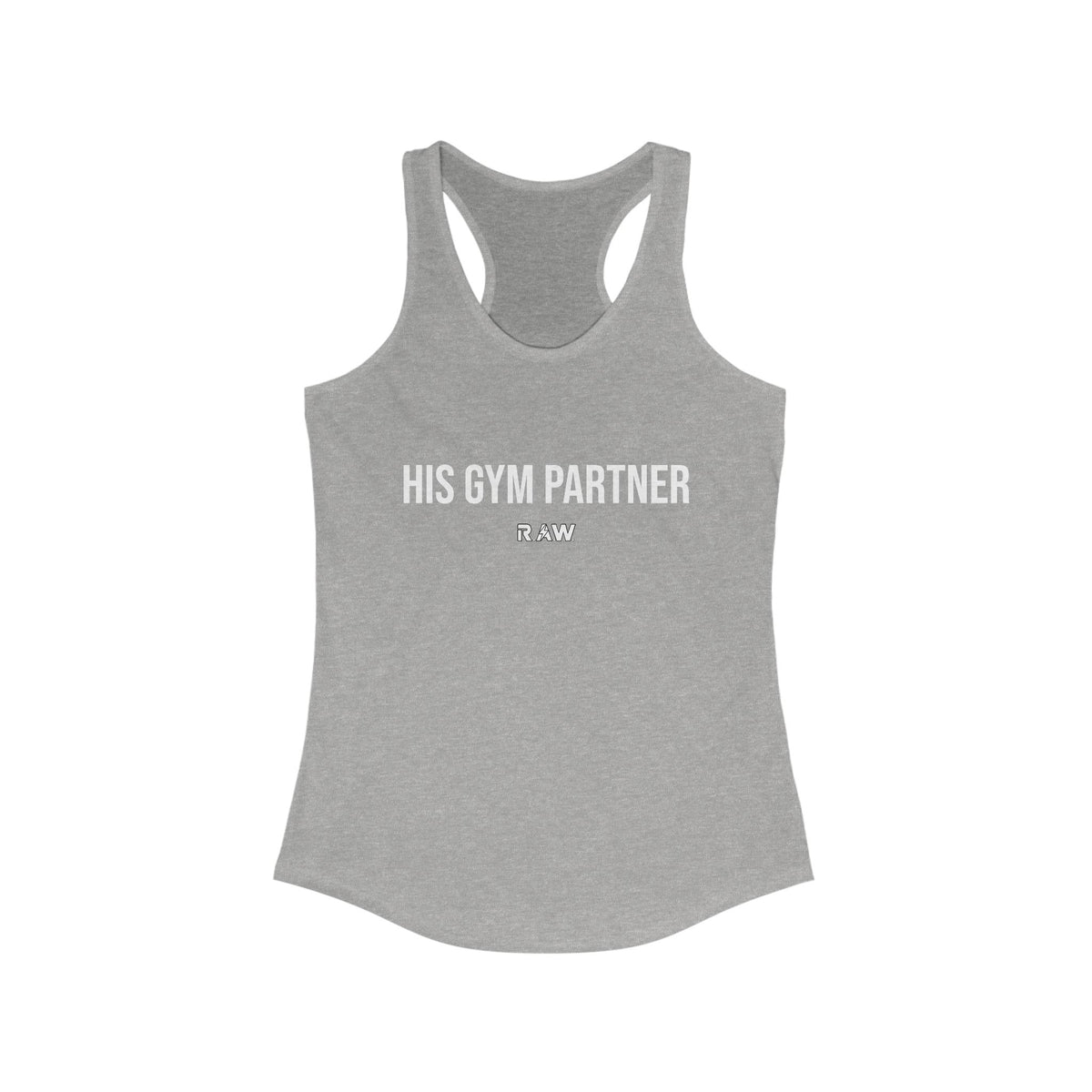 His Gym Partner – Women’s Racerback Tank