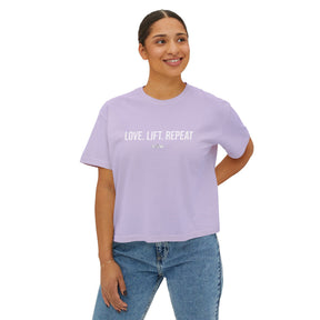 Love. Lift. Repeat – Pigment-Dyed Crop Tee