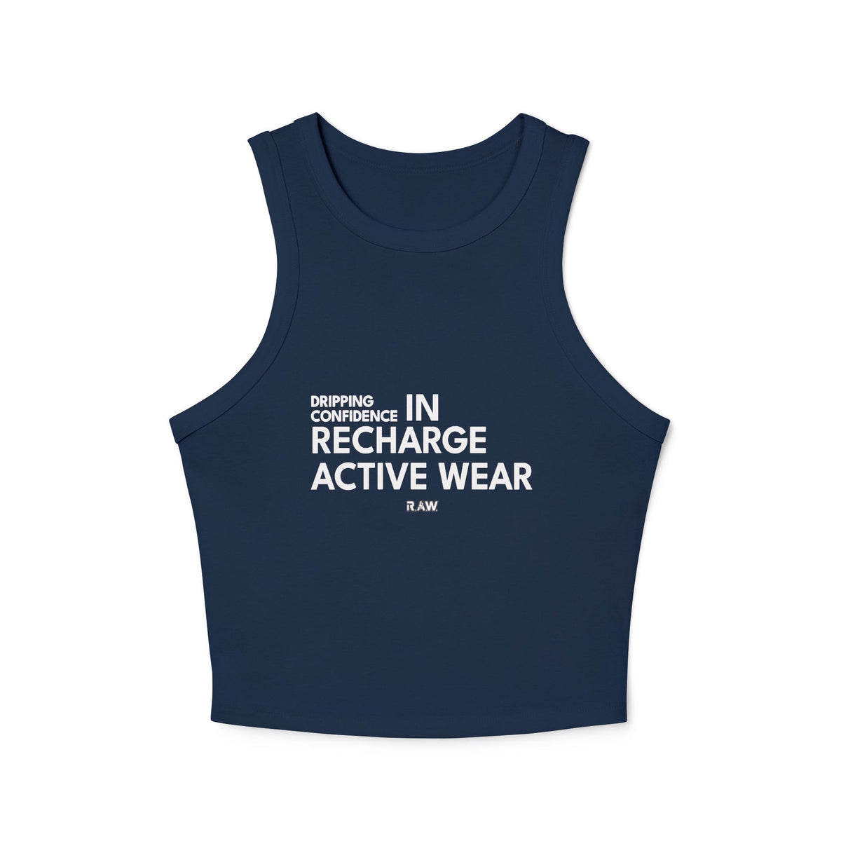 "Dripping In Confidence" Women's Micro Rib Racer Tank Top