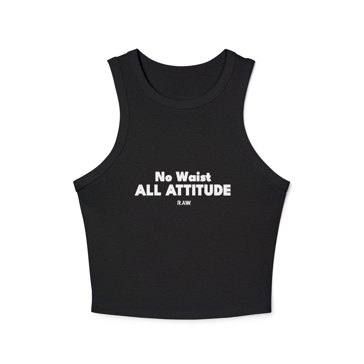 No Waist, All Attitude. Women's Micro Rib Racer Tank Top