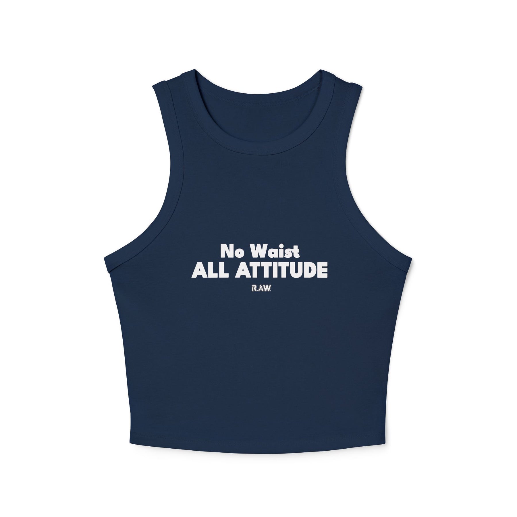 No Waist, All Attitude. Women's Micro Rib Racer Tank Top
