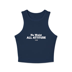 No Waist, All Attitude. Women's Micro Rib Racer Tank Top