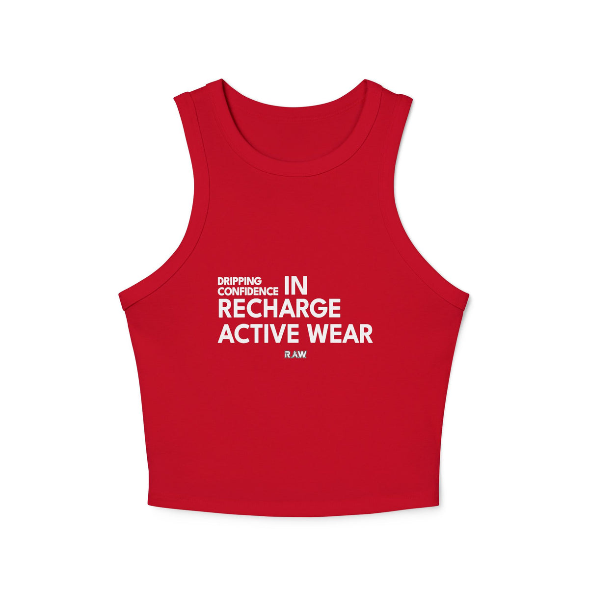 "Dripping In Confidence" Women's Micro Rib Racer Tank Top