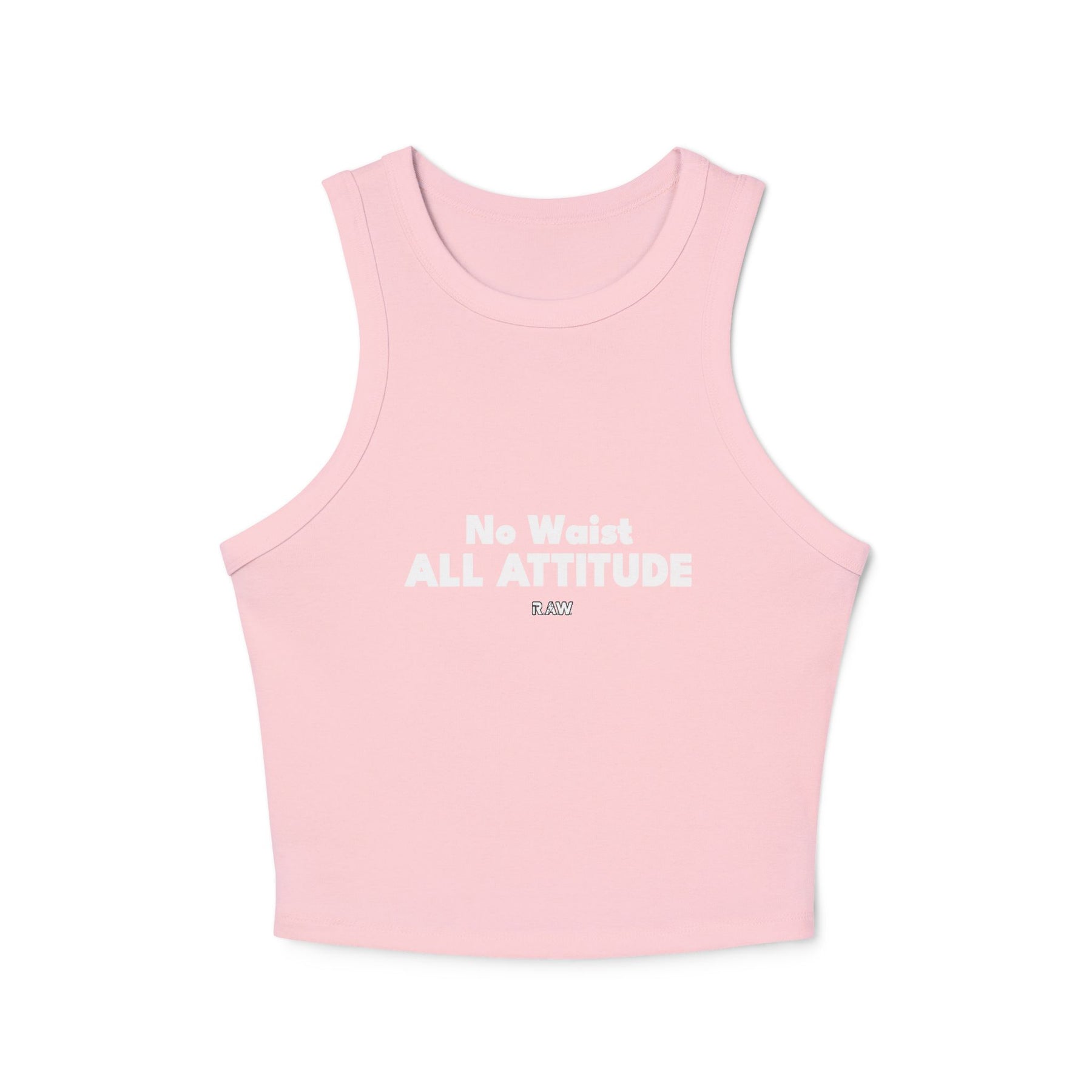 No Waist, All Attitude. Women's Micro Rib Racer Tank Top
