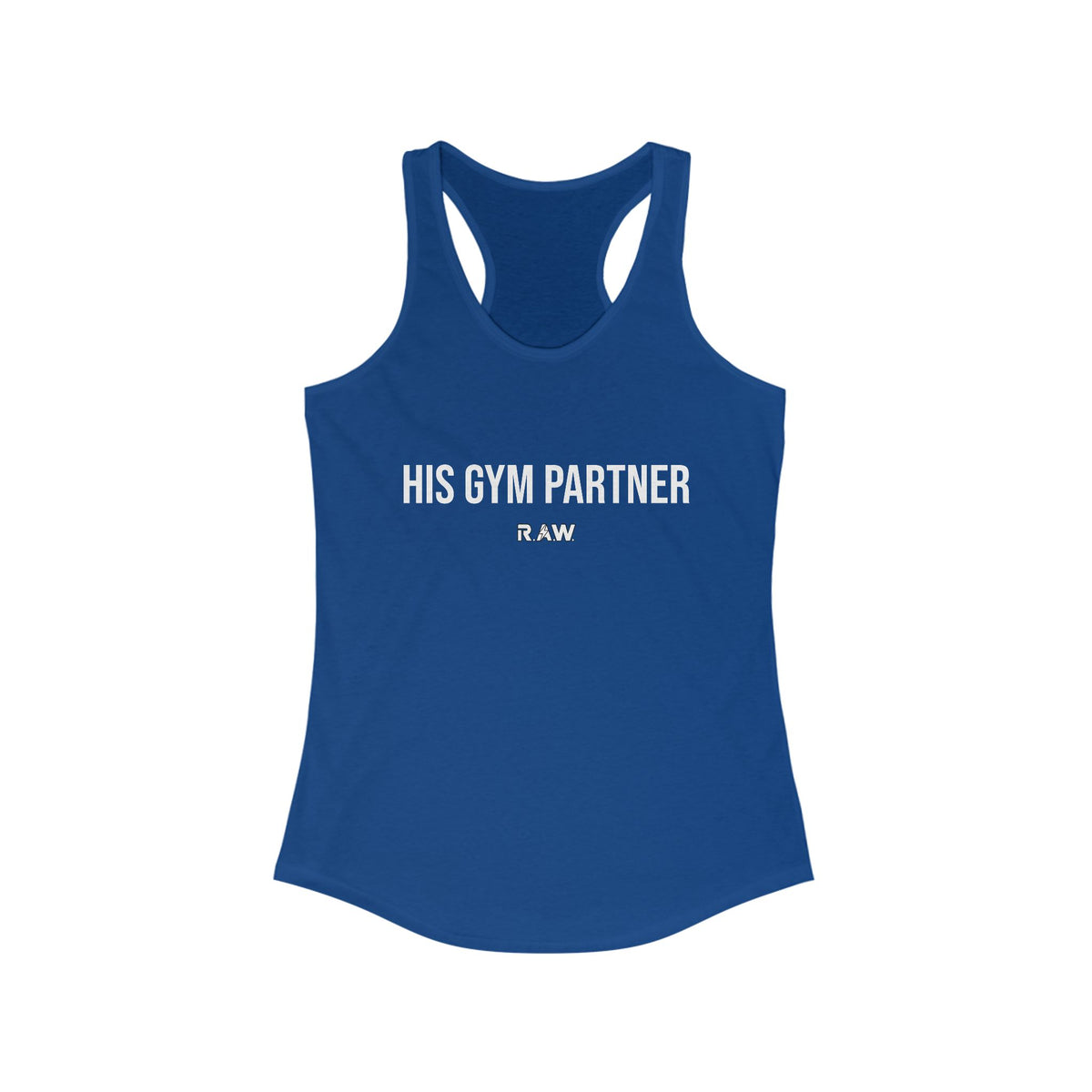 His Gym Partner – Women’s Racerback Tank