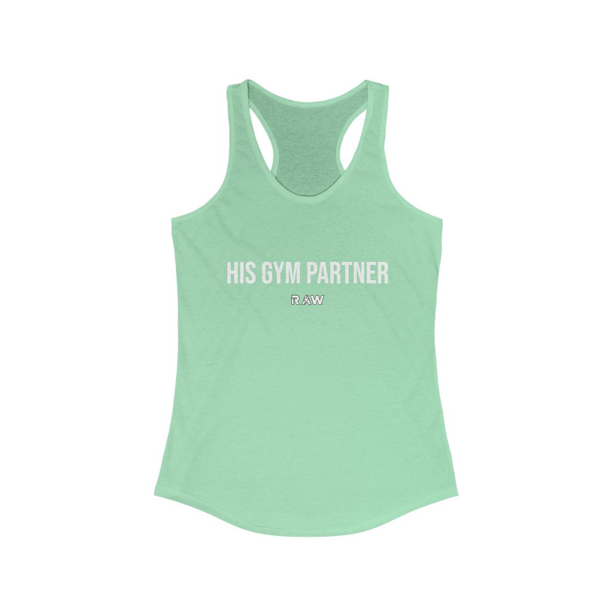 His Gym Partner – Women’s Racerback Tank