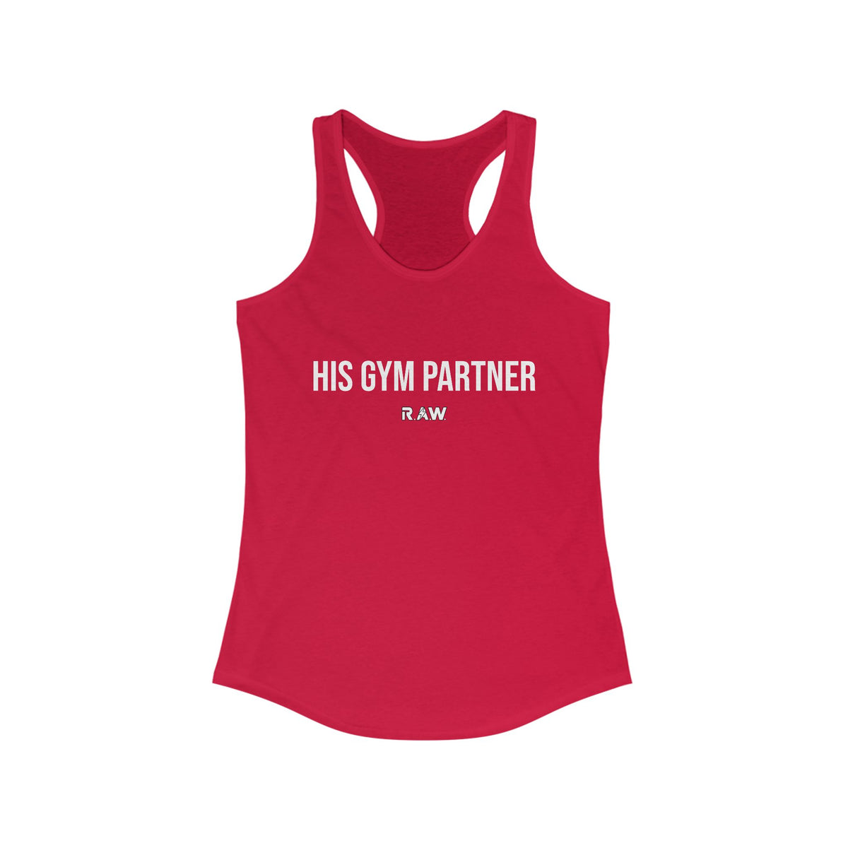 His Gym Partner – Women’s Racerback Tank